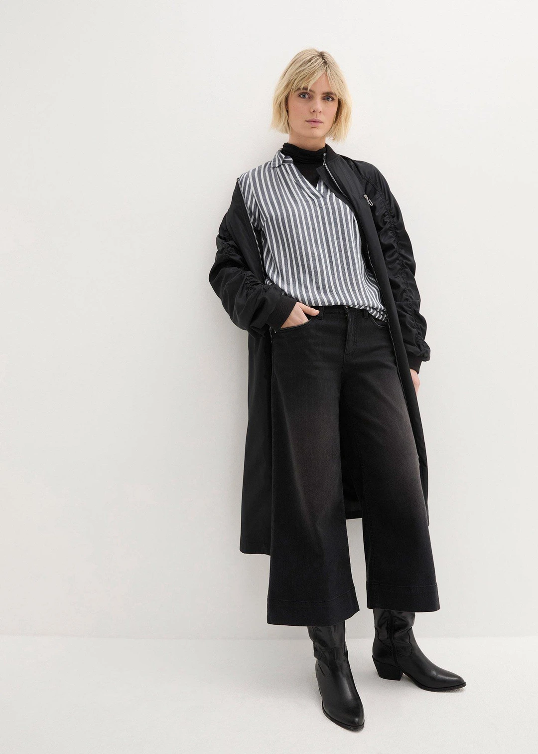 Jupe-culotte en jean ultra-doux
