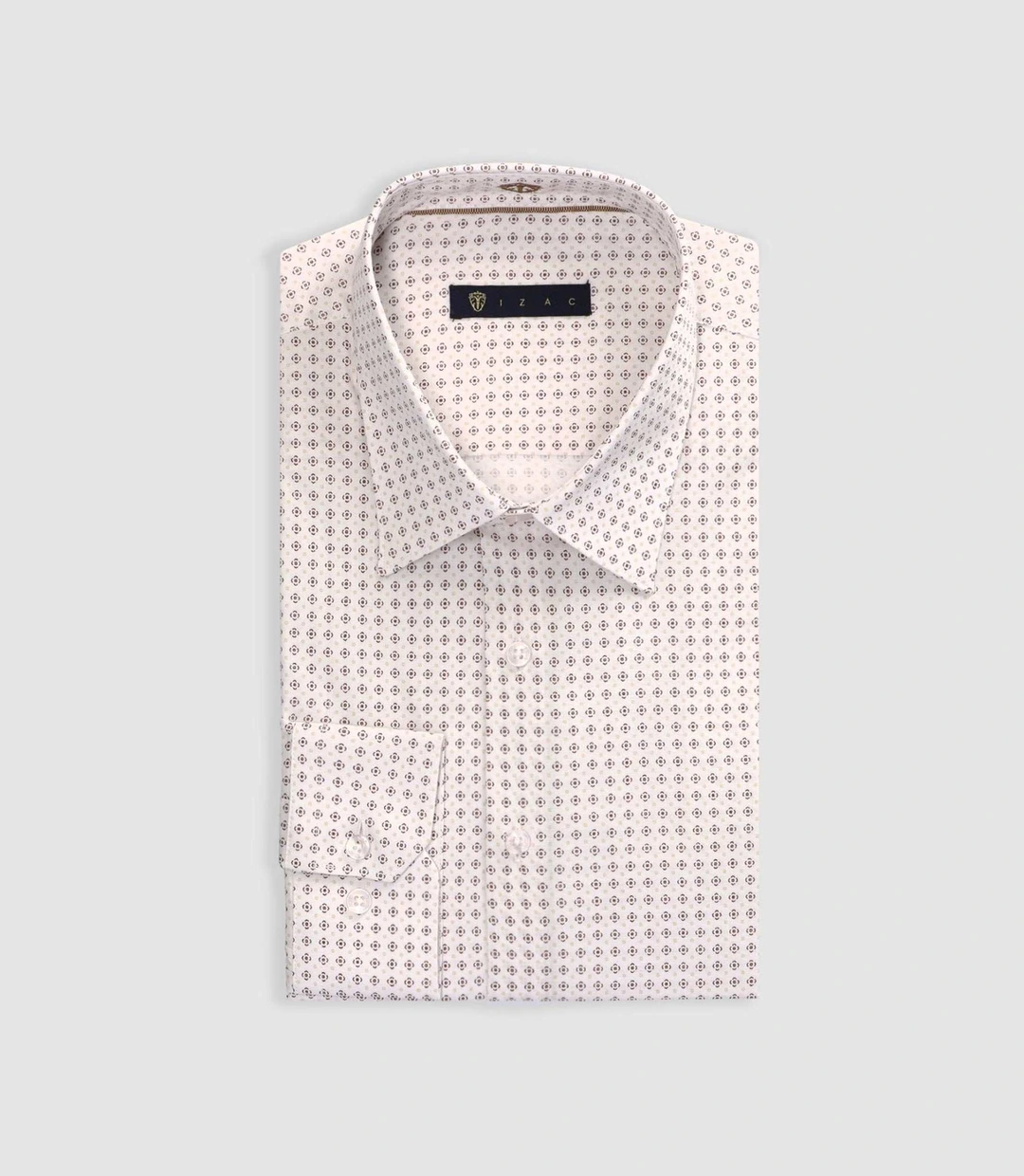 IZAC - Chemise à imprimé micro motifs blanc PEDRO