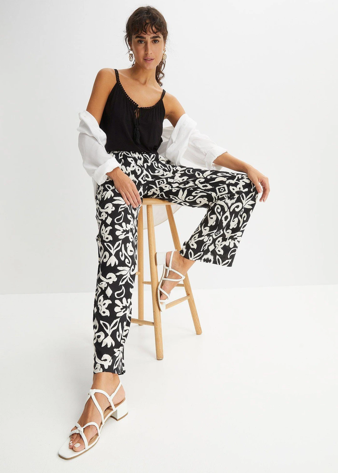 Pantalon large en viscose fluide - 2