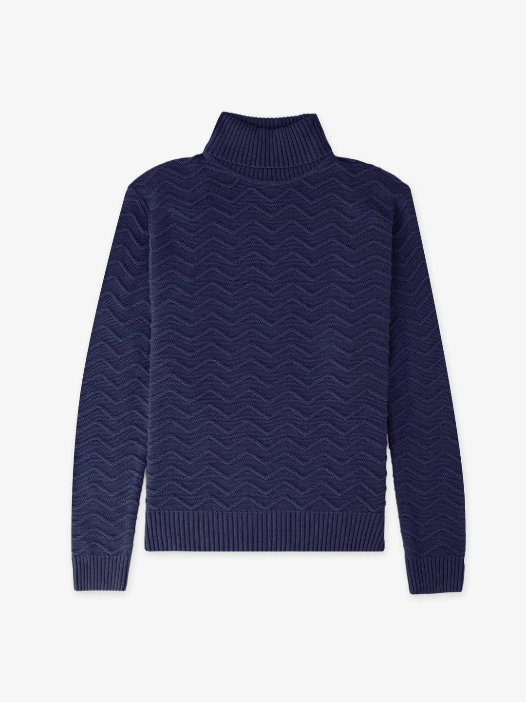 IZAC - Pull col roule torsade marine