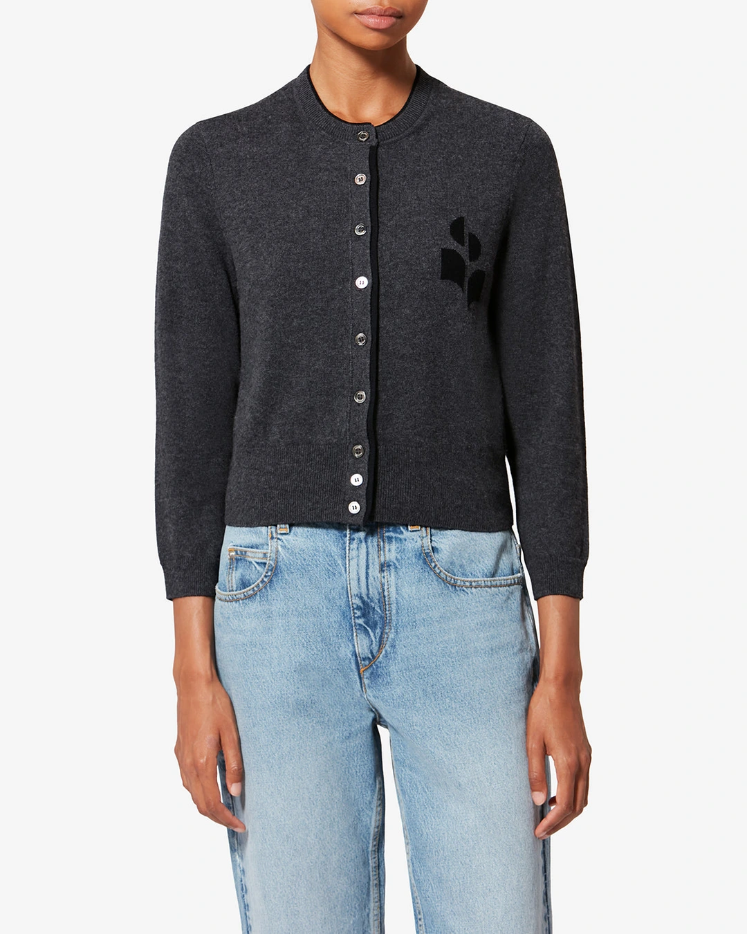 Cardigan Logo Lona - Femme - Anthracite-noir - Taille 40 - Marant Étoile - 5