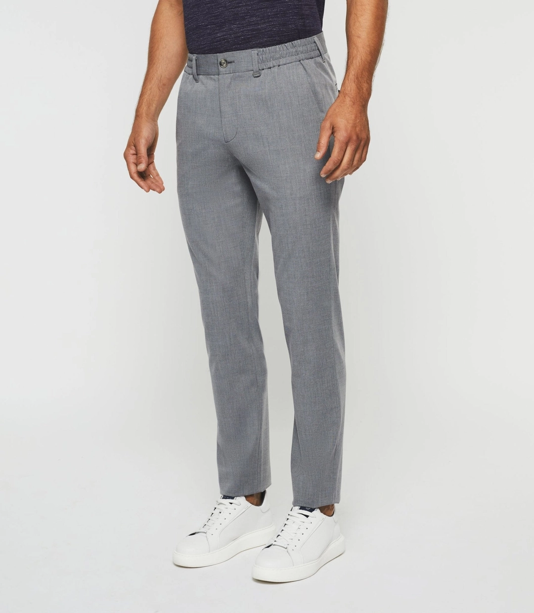 IZAC - Pantalon chino taille élastique gris ''Pambo''