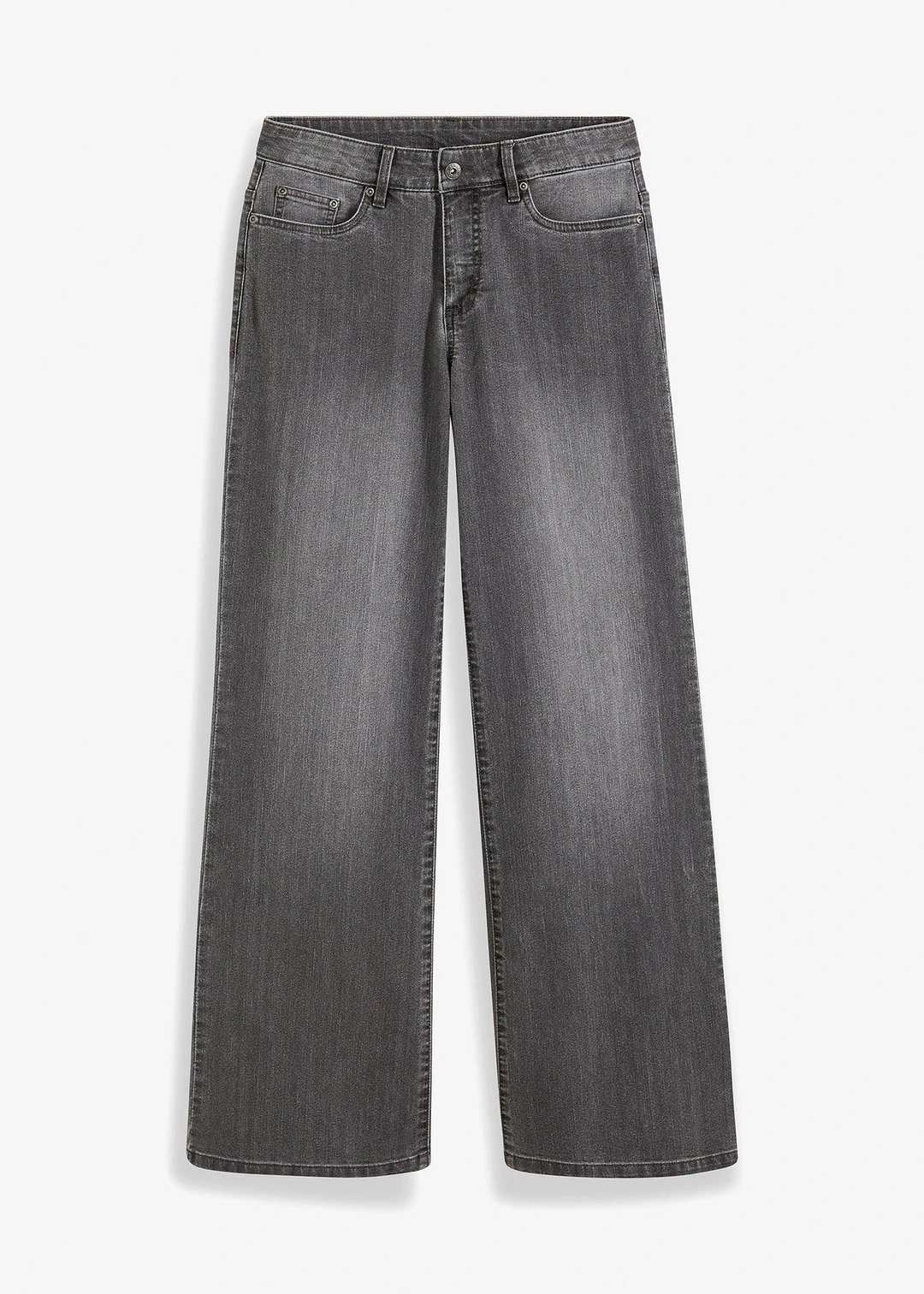 Jean large taille mi-haute, extensible