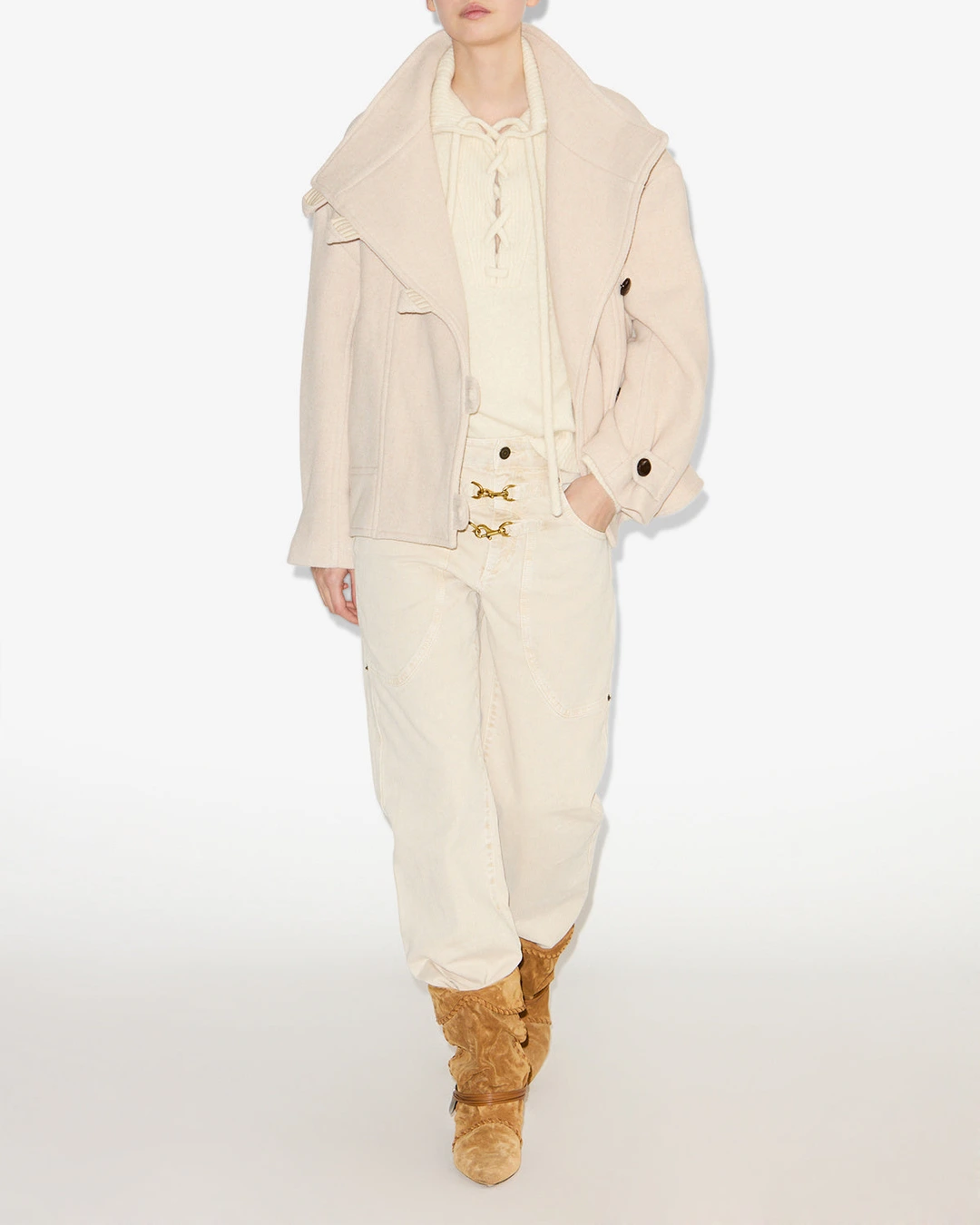 Manteau Hanis - Femme - Écru - Taille 40 - 4