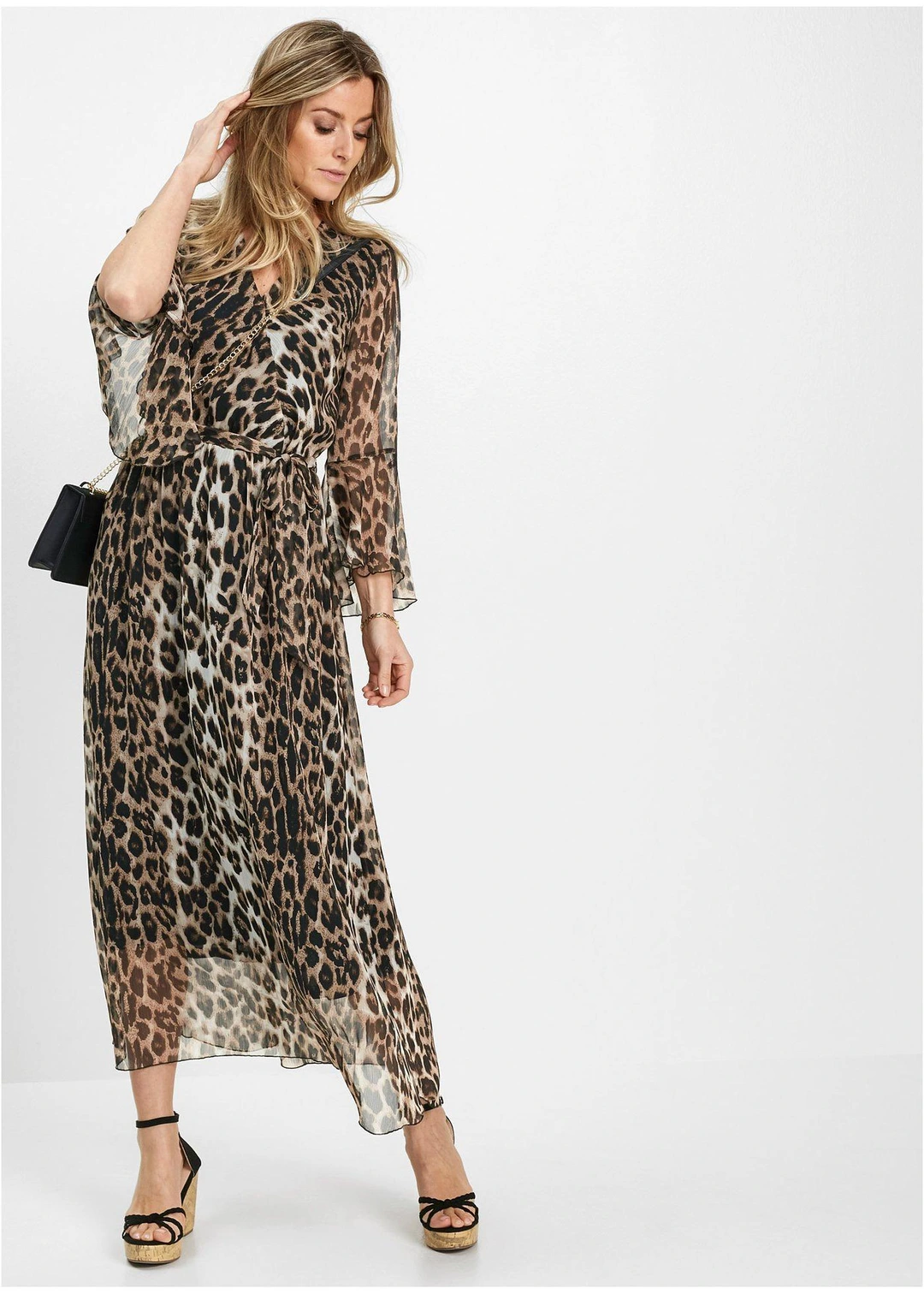 Robe longue à imprimé léopard - 2