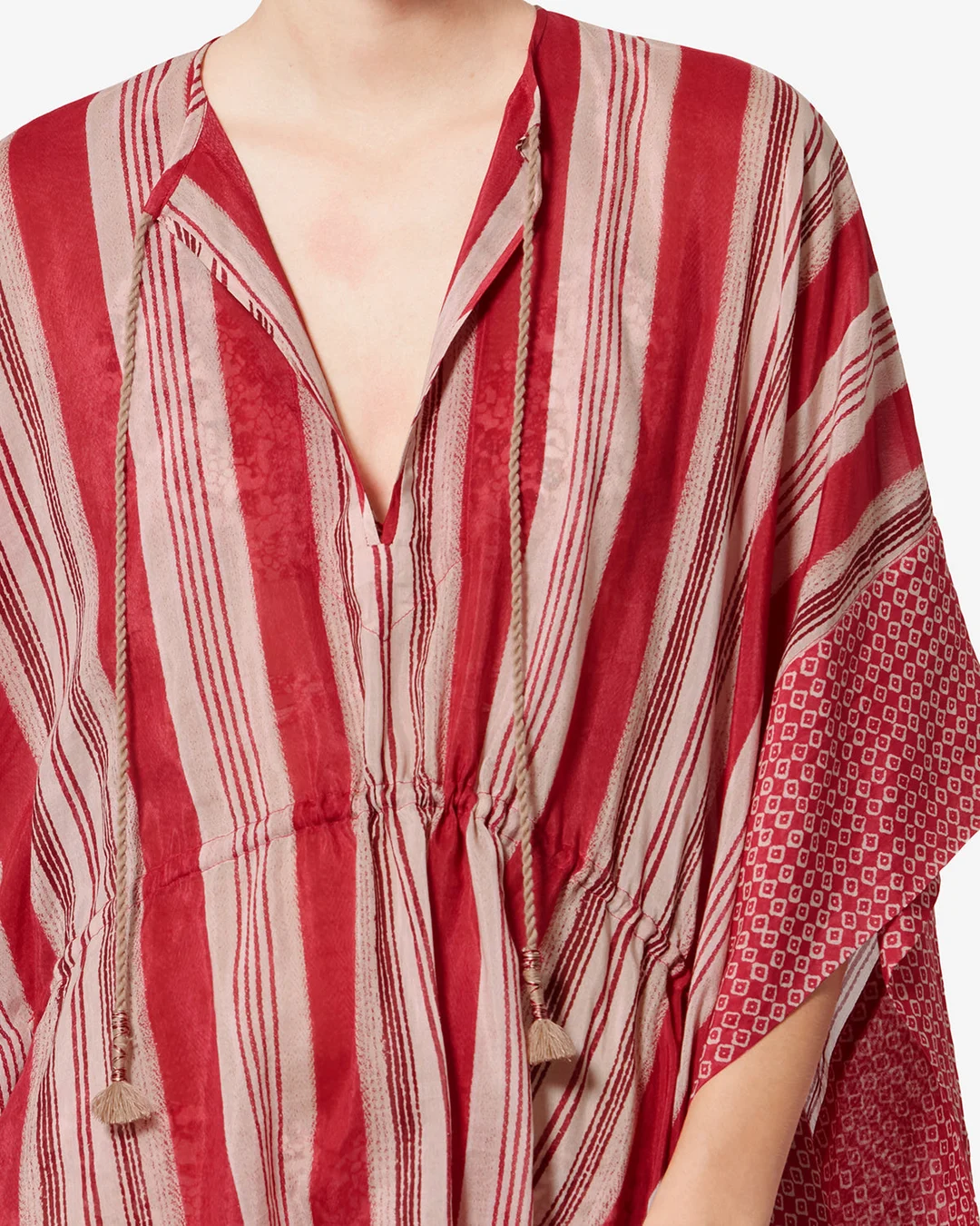 Kaftan Loreliz - Femme - Rouge - Taille - Isabel Marant - Collection Été Femme - Nouvelle Collection Capsule High Summer - 2