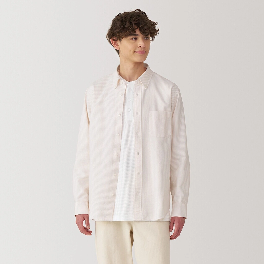 Chemise Oxford en coton lavé pour homme…