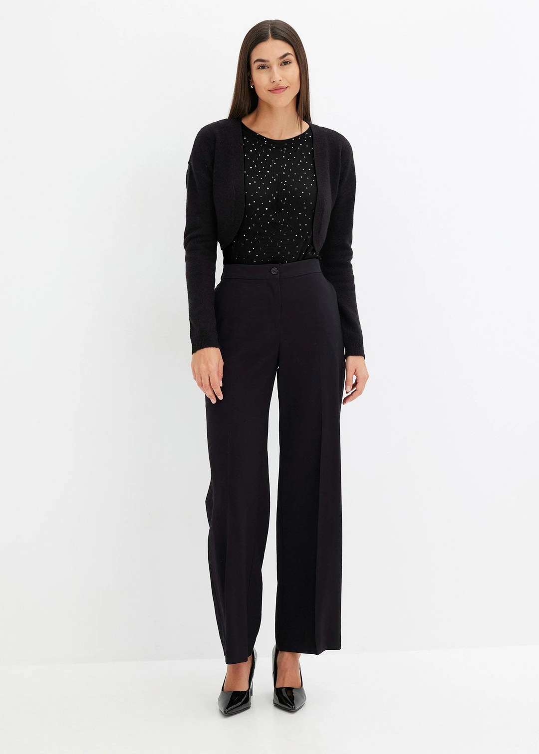T-shirt manches longues en mesh brillant - 2