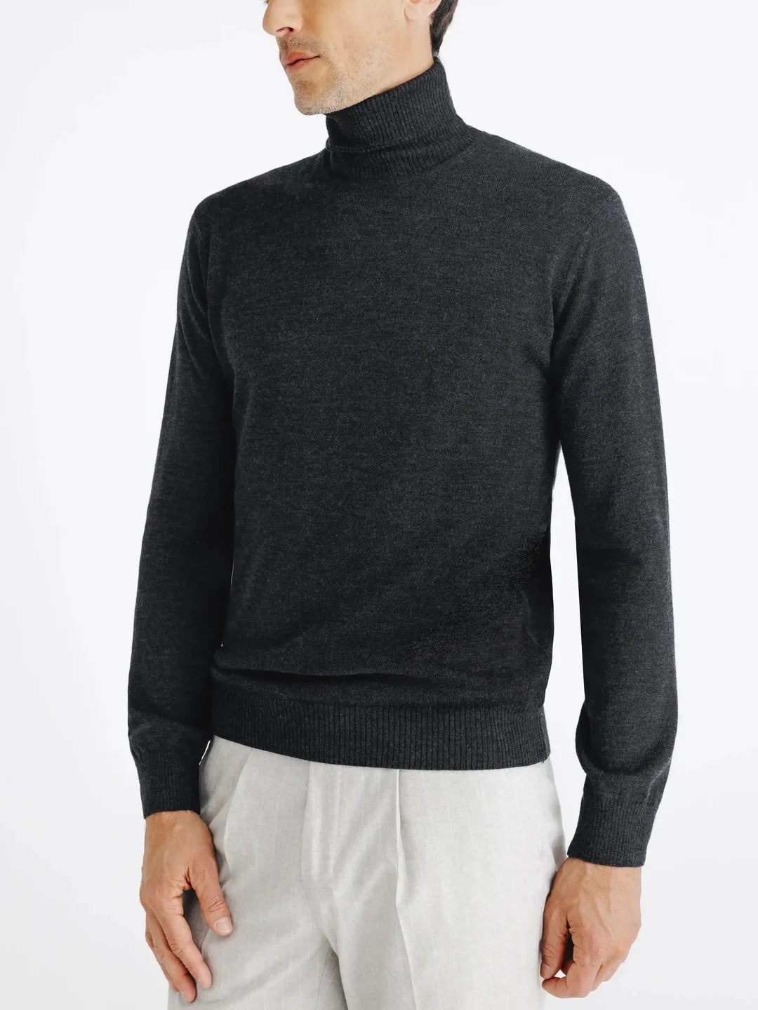 IZAC - Pull col roulé anthracite