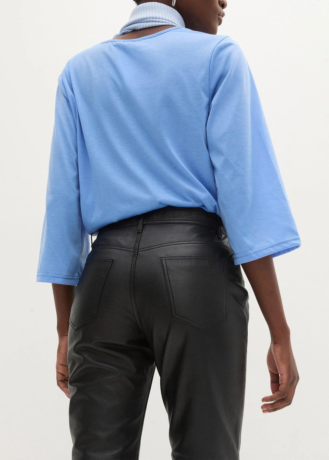 Pantalon en cuir d’agneau nappa - 3
