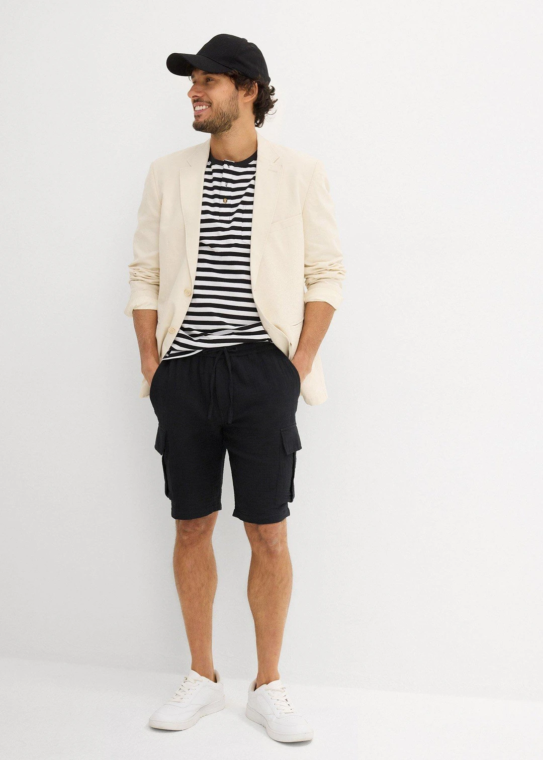 Bermuda en gaze de coton, regular