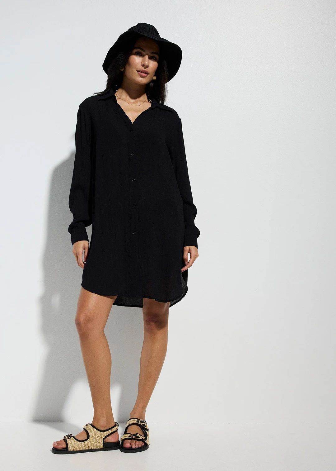 Robe-chemise de plage en viscose fluide - 2
