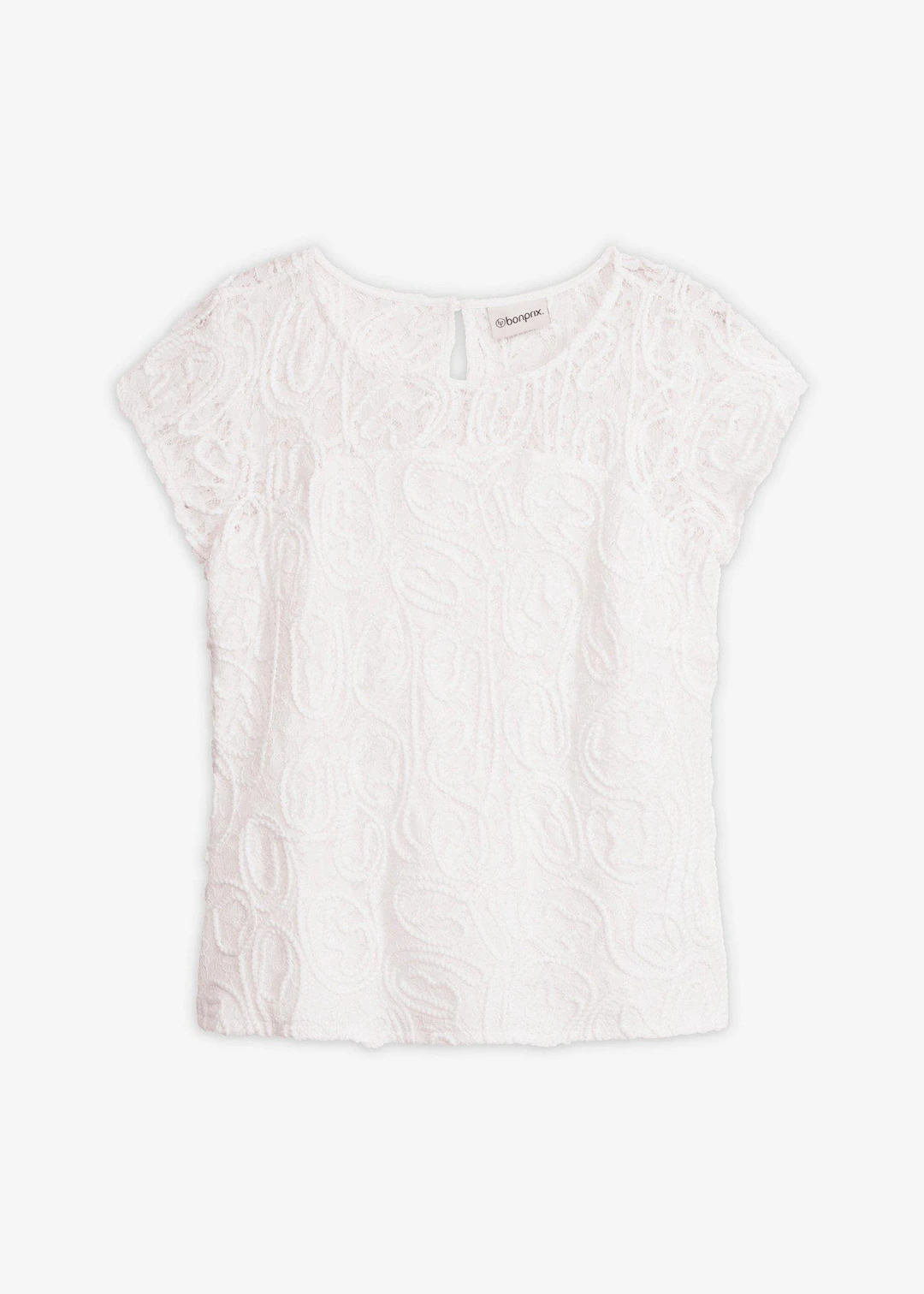 Blouse manches courtes en dentelle