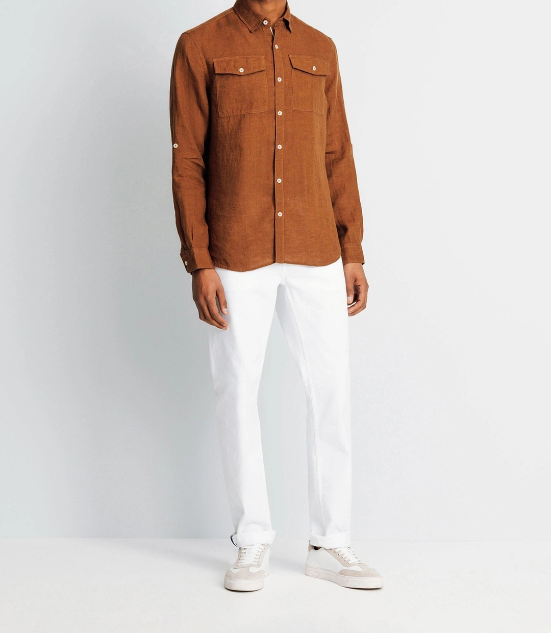 IZAC - Chemise casual en lin truffe