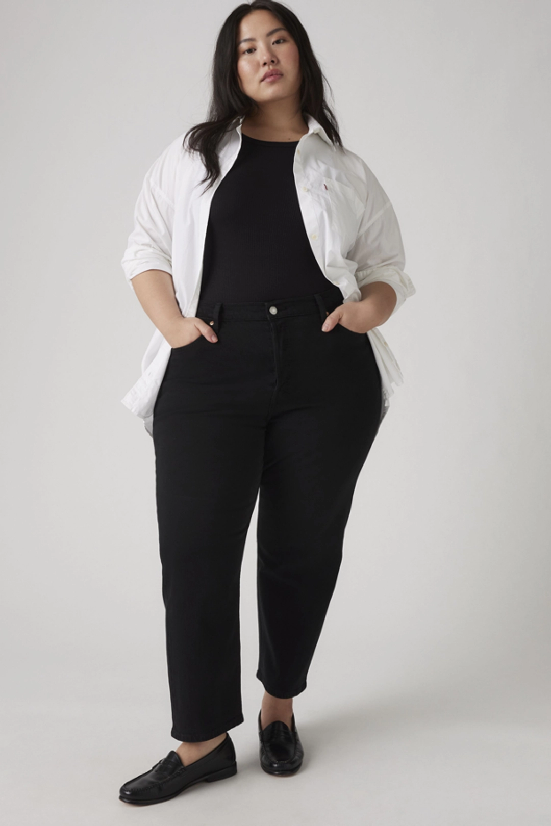 Levi's Jean 501 Original Crop (Grandes Tailles) - Femme - Noir / Black Sprout - 22