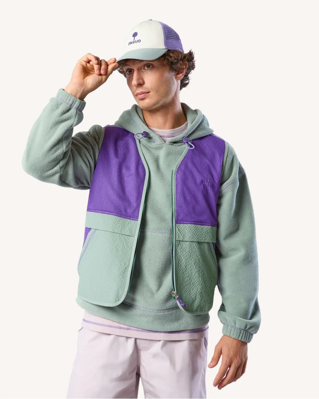 Veste sans manches vert clair - LOUDEAC