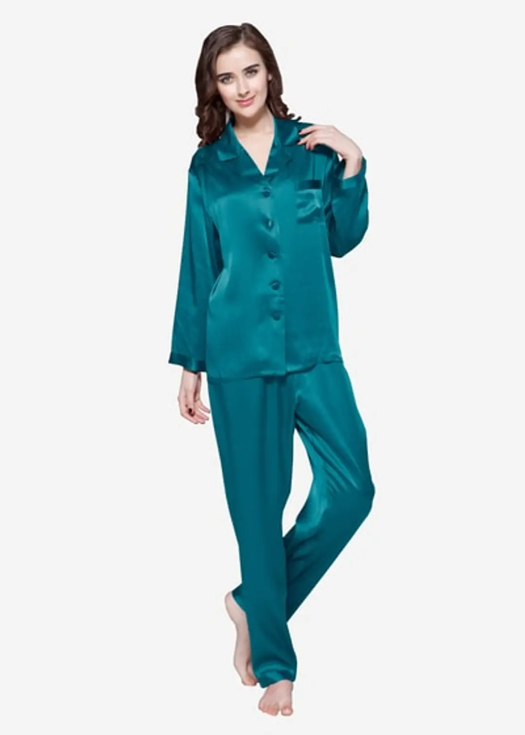 Ensemble Pyjama Soie Pleine Longueur