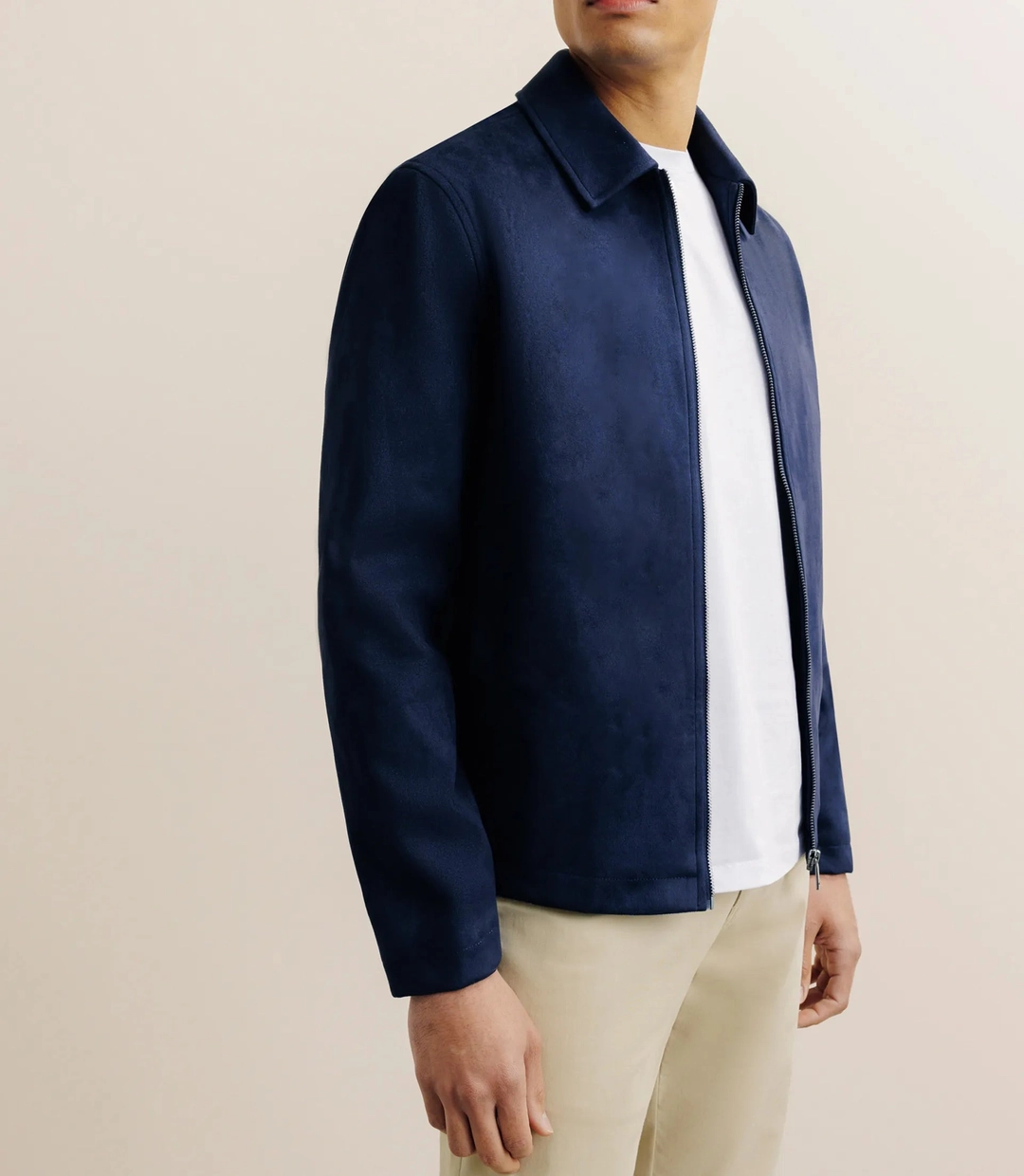 IZAC - Blouson en suédine marine