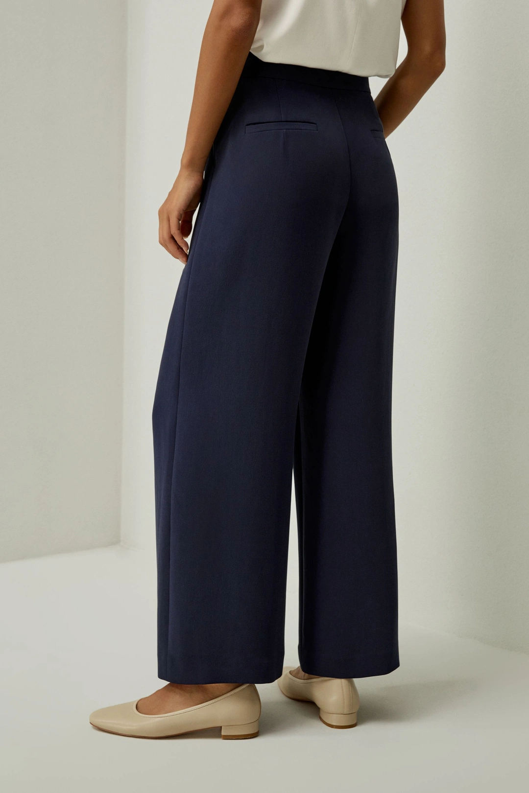 LILYSILK Pantalon En Soie La Coupe Droite Soie De Haute Qualité Mettant En Valeur La Féminité Modèle Classique Bleu Royal 48