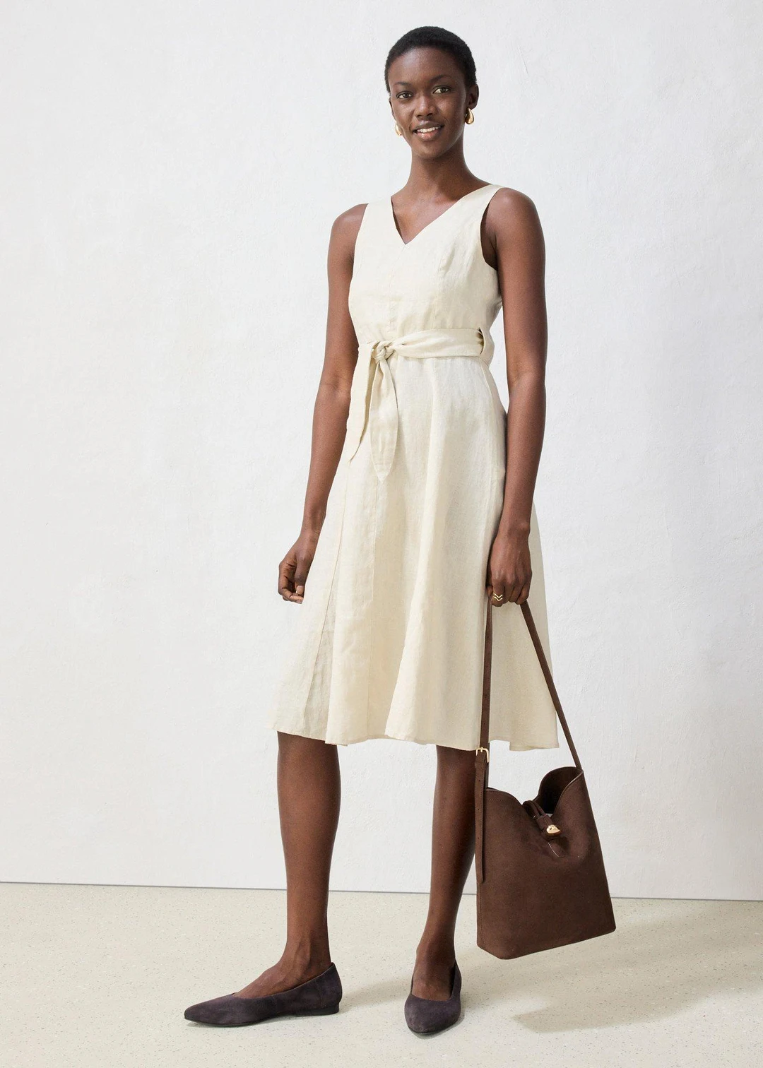 Robe midi 100% lin