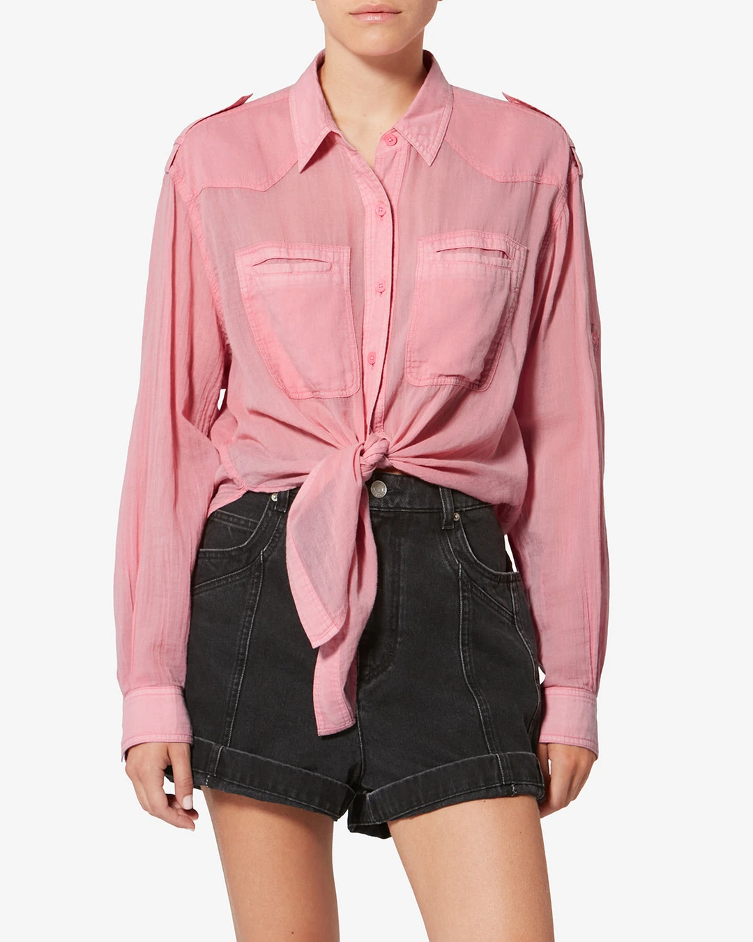 Chemise Valiane - Femme - Bleu Clair - Taille 44 - Marant Étoile - 5