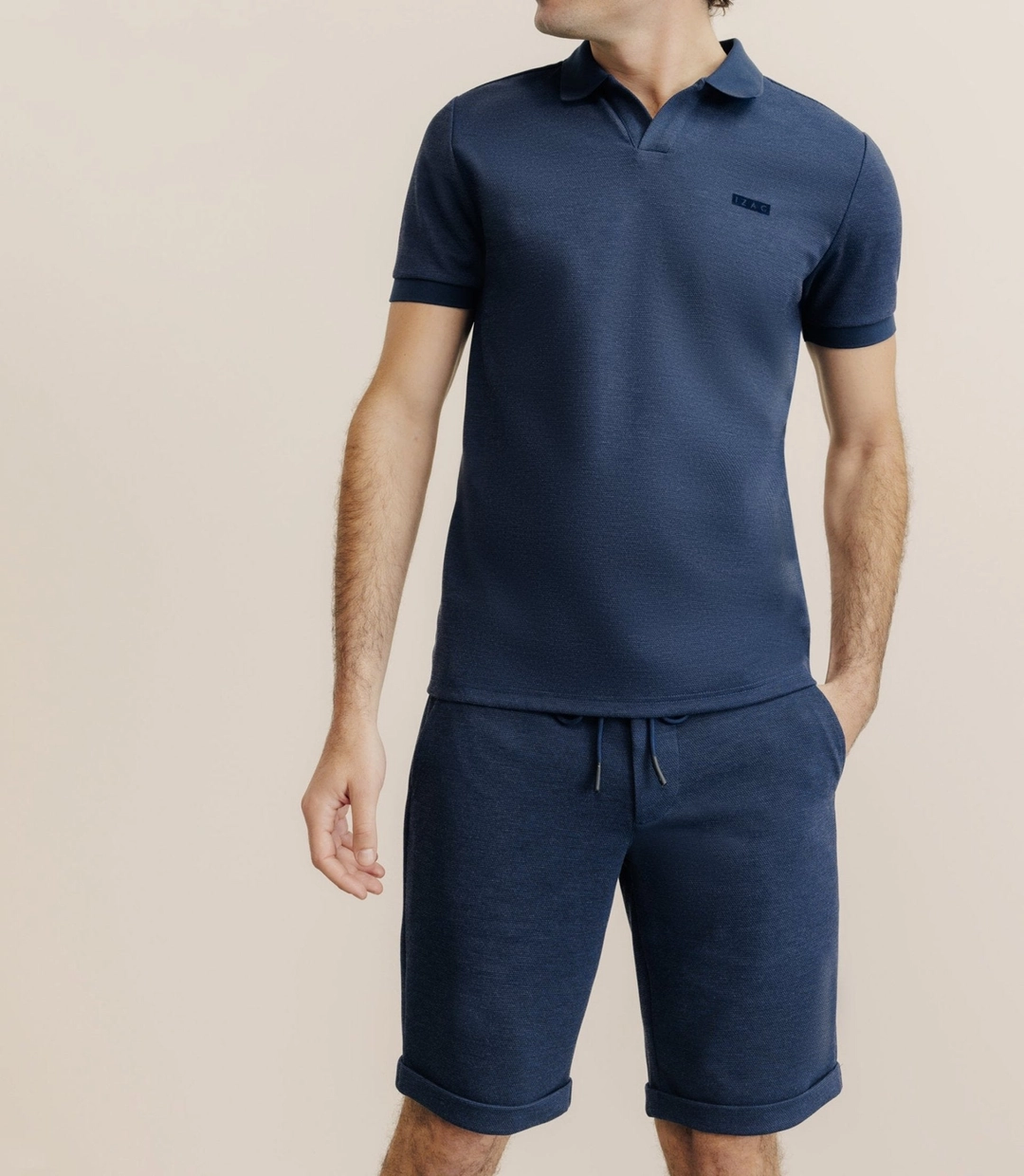 IZAC - Polo col ouvert marine
