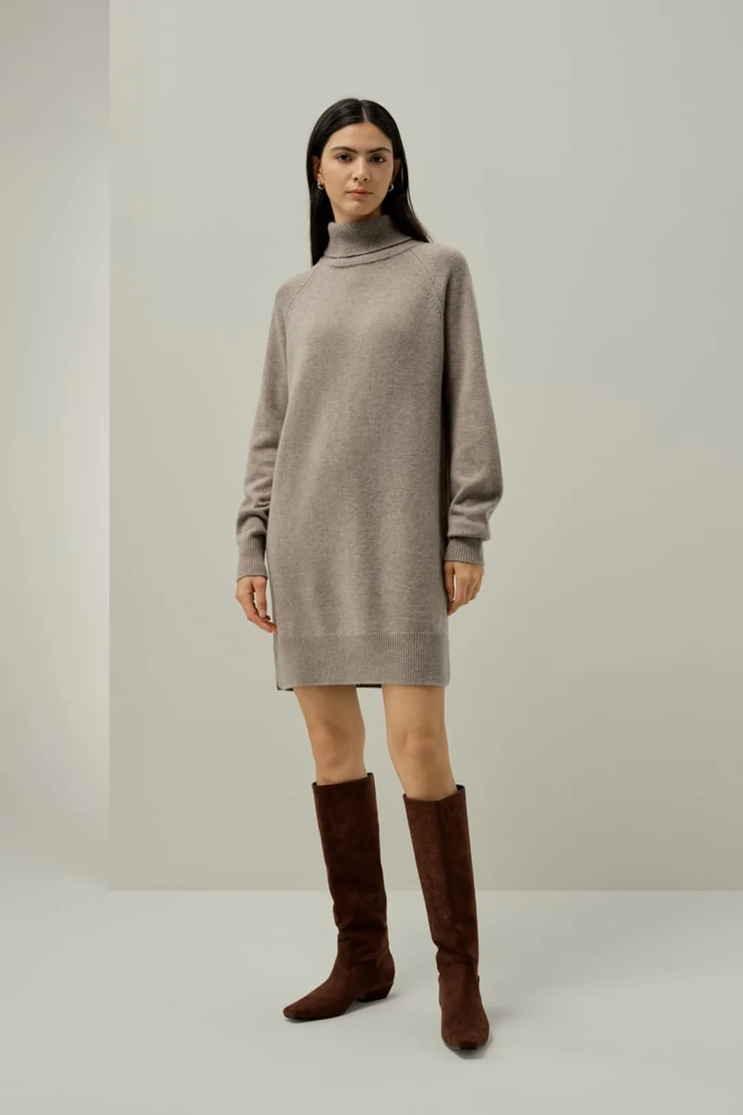 LILYSILK Pull Femme Hiver en Laine et Cachemire à Col Roulé Torsadé Toast M