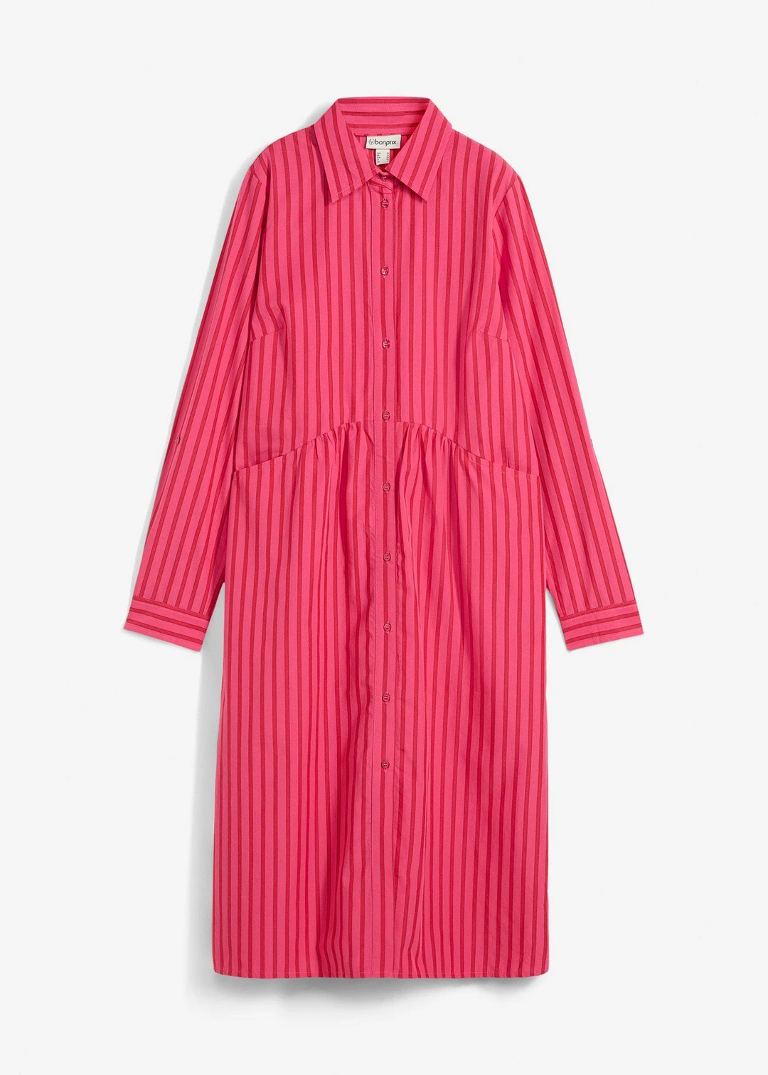 Robe à col chemise, 100% coton