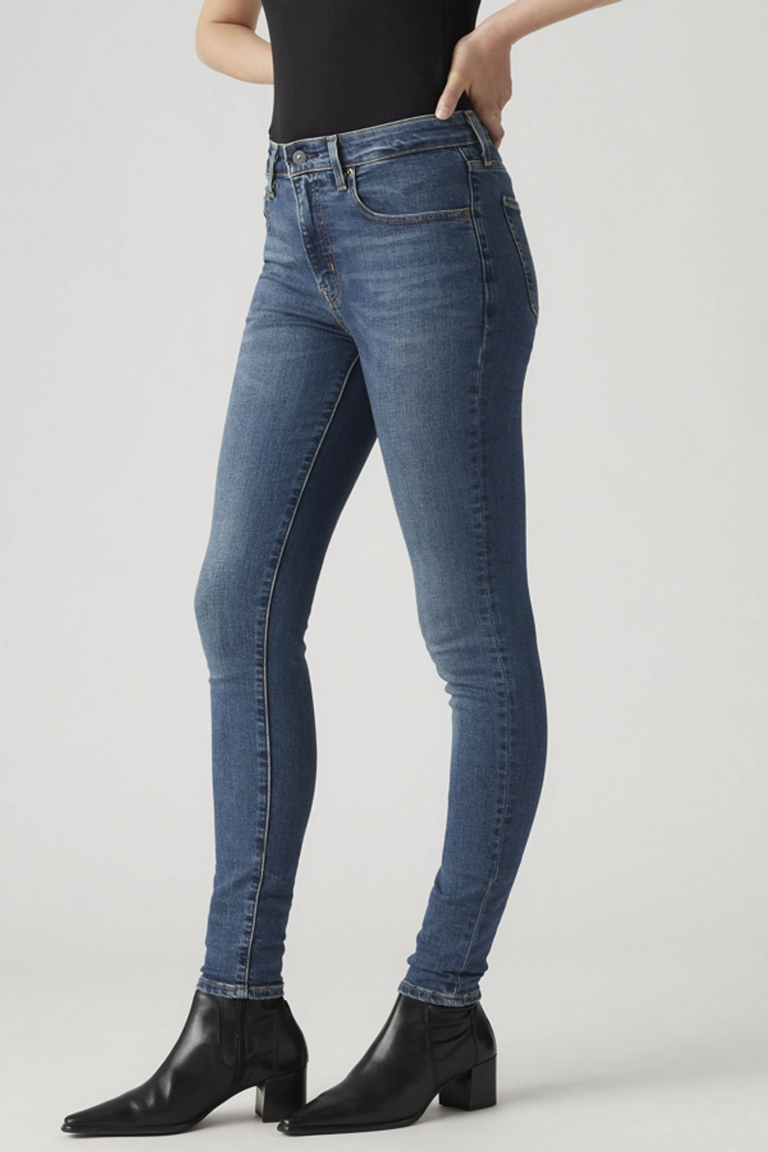 Levi's Jean Skinny 721 À Taille Haute - Femme - Noir / Black Worn In - 25X32 - 2