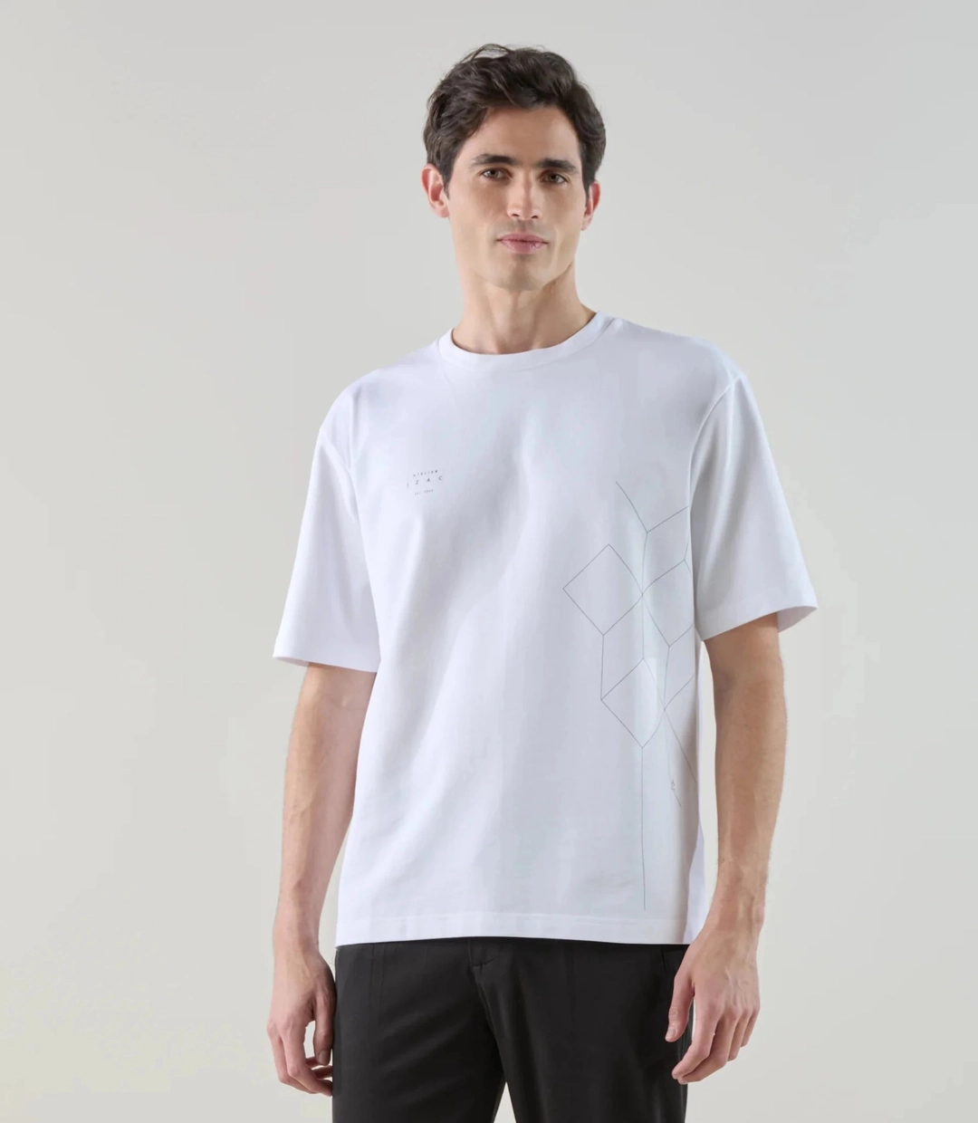 IZAC - T-shirt oversize col rond blanc
