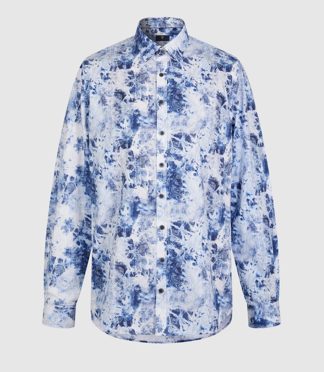 IZAC - Chemise casual à imprimé bleu ''Kalis''