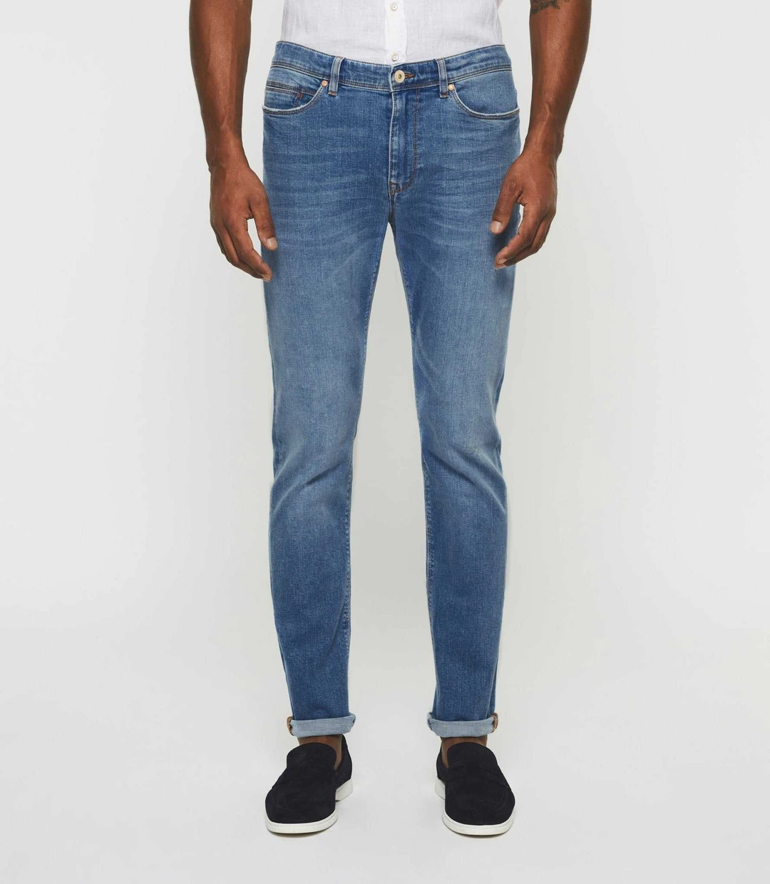 IZAC - Jean straight délavé bleu clair PDE22TIGREOUT