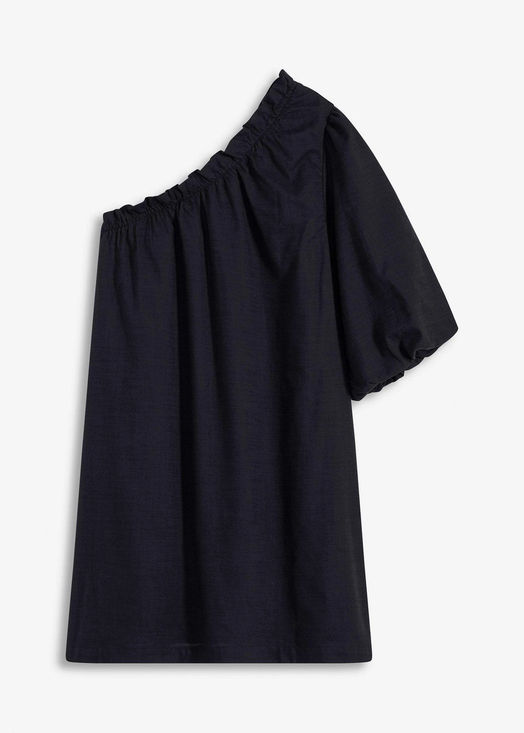 Robe en coton à encolure asymétrique