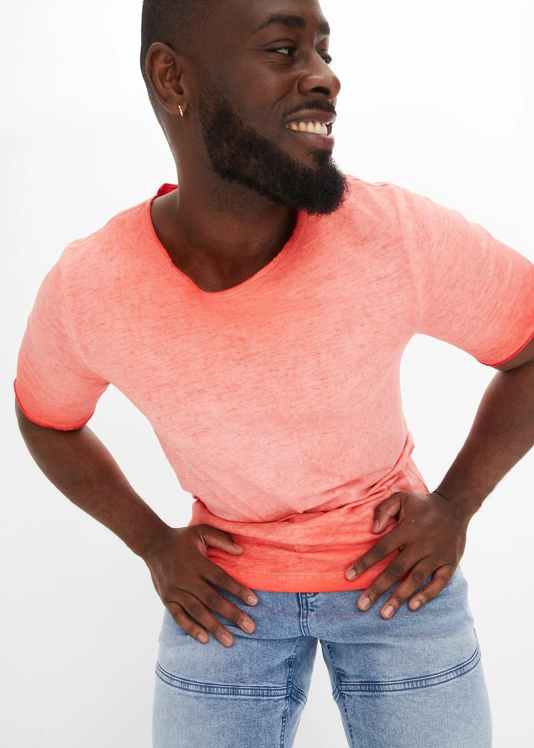 T-shirt 100% coton, aspect délavé - 3