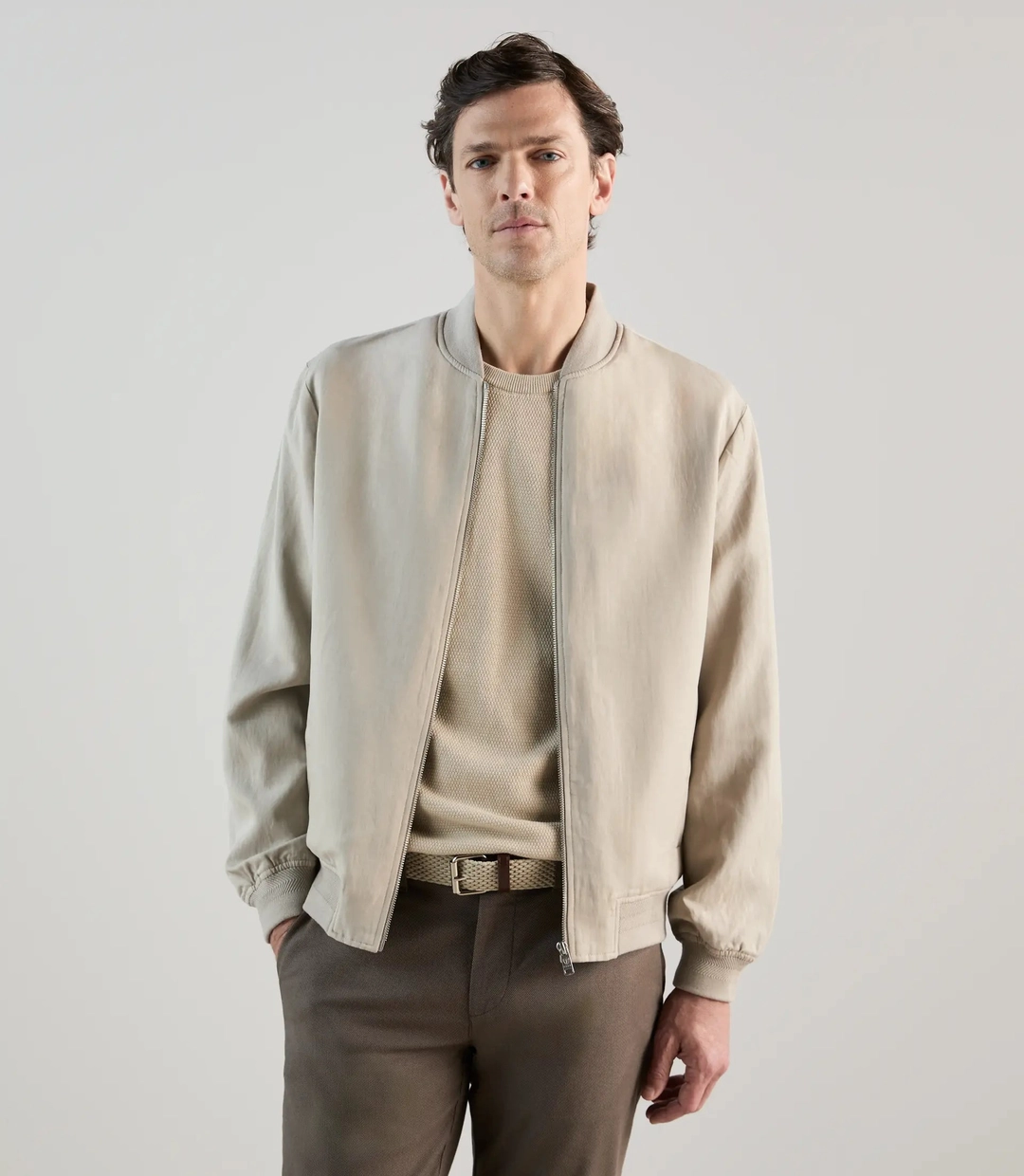 IZAC - Blouson col teddy mastic