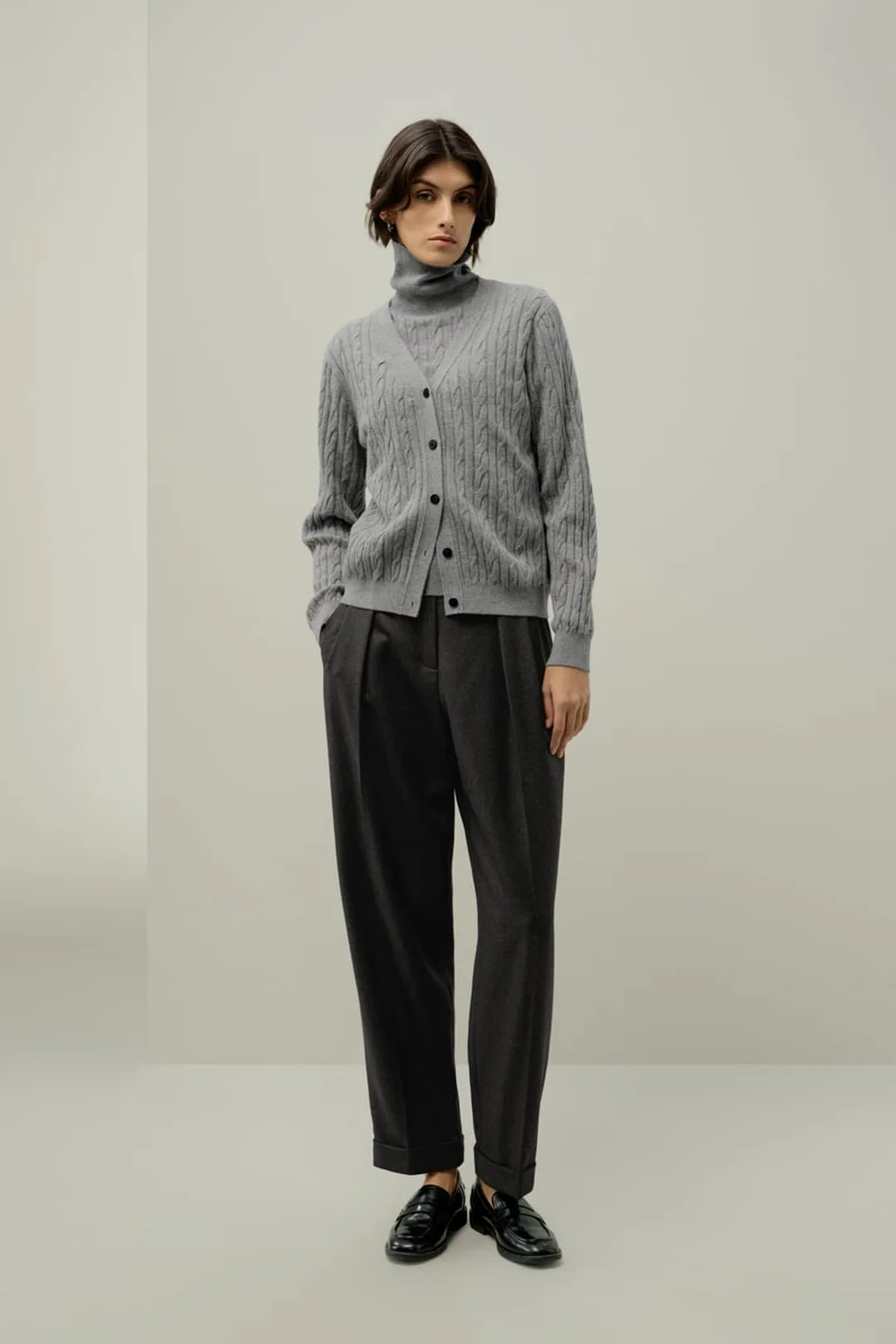 LILYSILK Cardigan Femme en Bébé Cachemire Torsadé, Gilet Doux et Chaud, Coupe Régulière XL