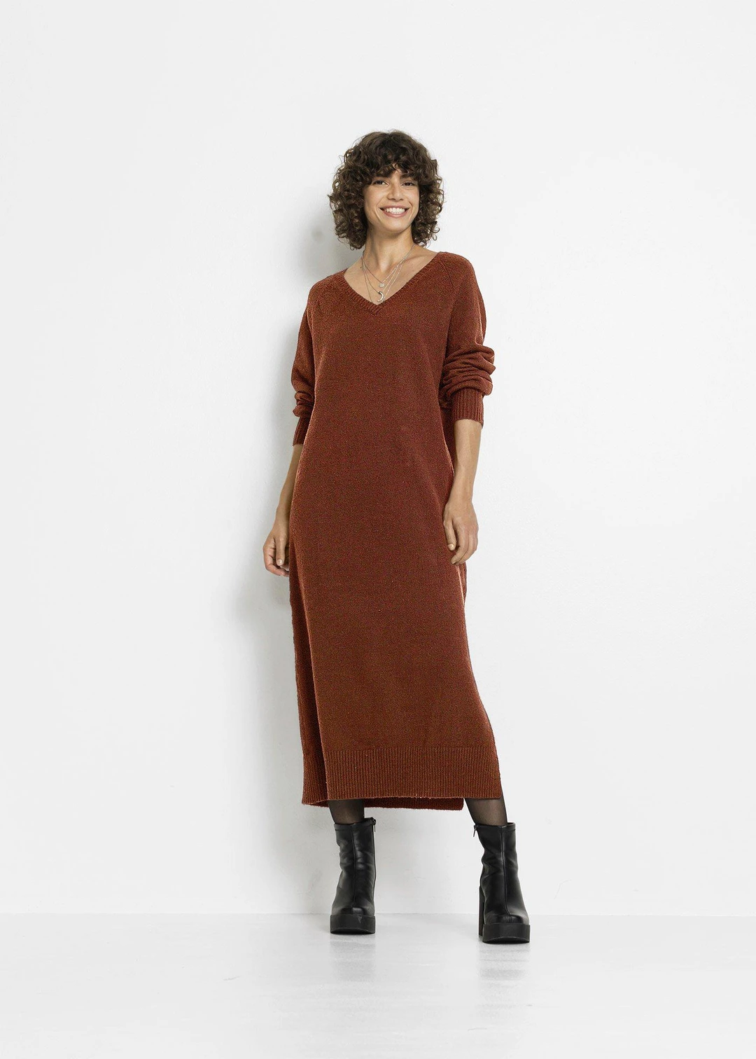 Robe midi oversize en maille - 2