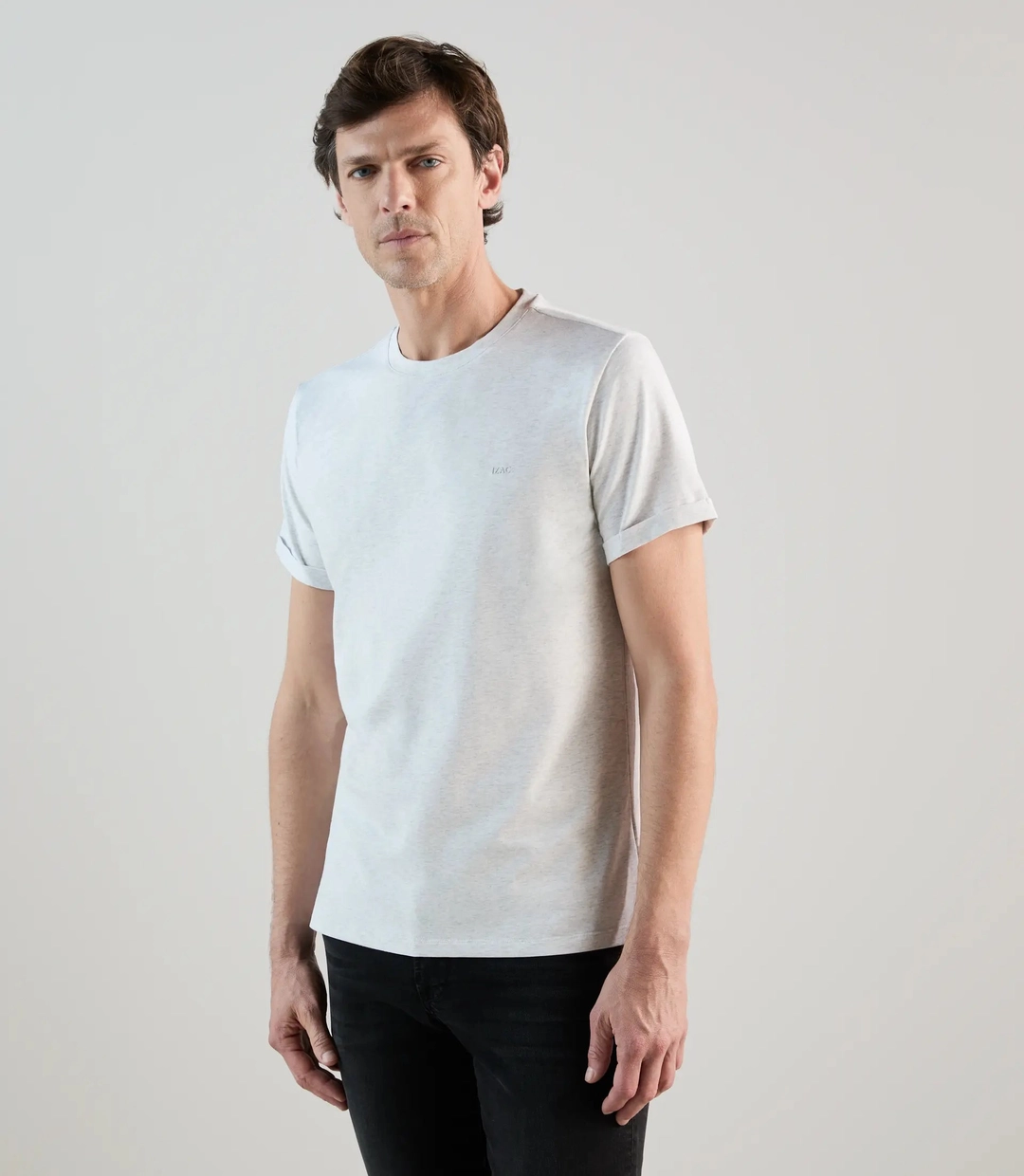 IZAC - TEE BASIC JERSEY gris chine gris chine