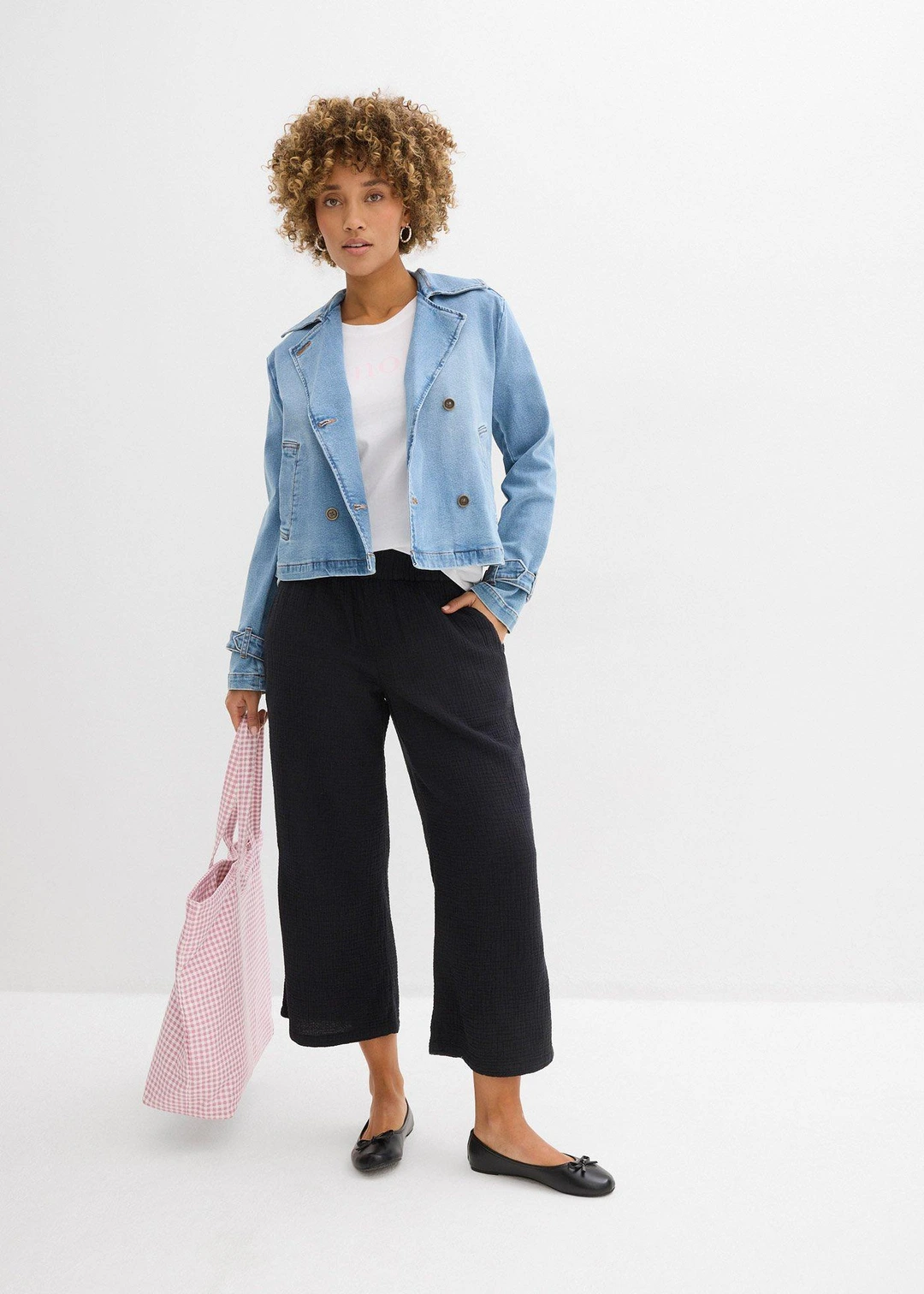Pantalon large à pinces en gaze de coton - 2