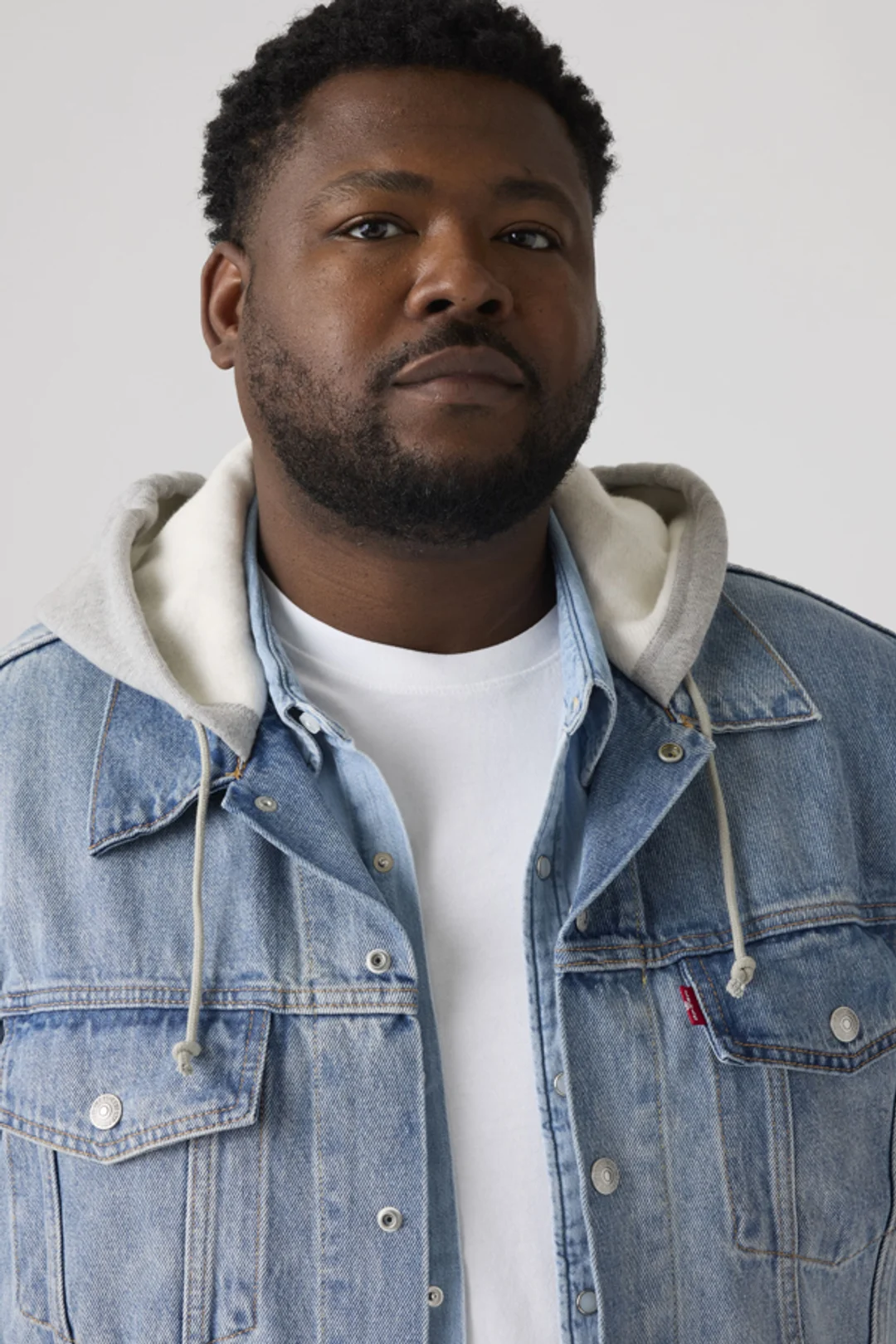 Levi's Veste Trucker Hybrid Hoodie (grandes Tailles) - Homme - Bleu / Candy Man - 5XL - 2