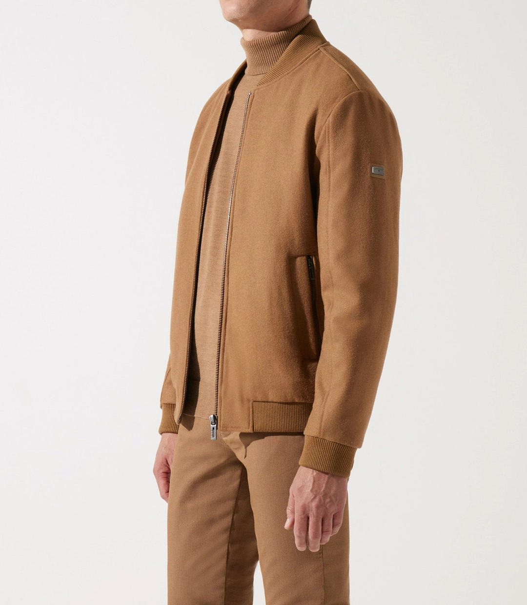 IZAC - Blouson en laine teddy camel MOSCOU