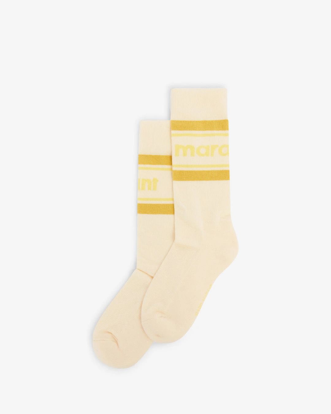 Chaussettes Dona - Homme - Écru Et Jaune