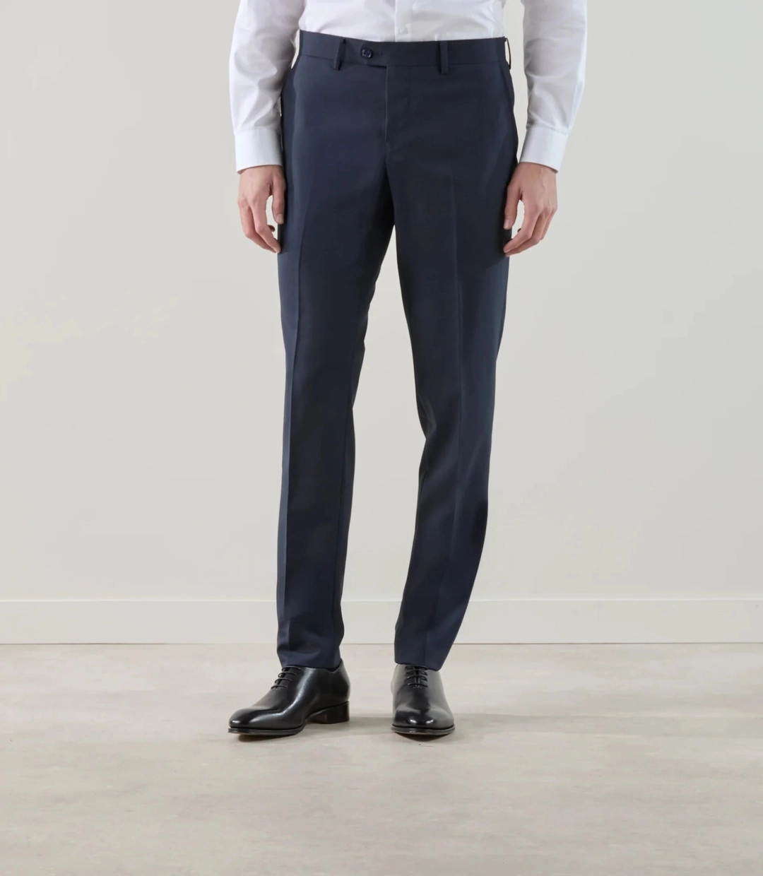 IZAC - Pantalon ville 100% laine bleu marine