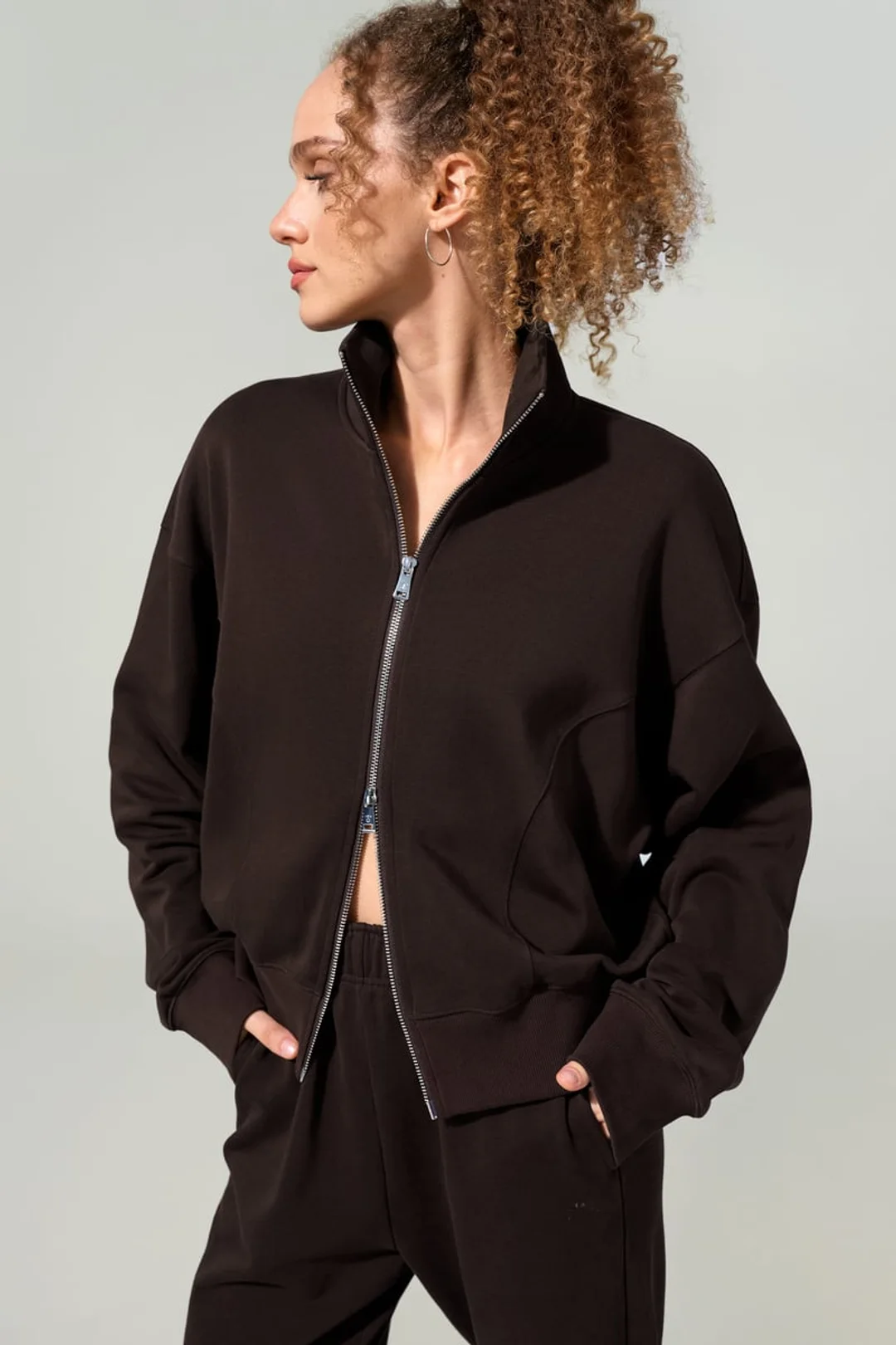 LILYSILK Veste Zippée Heirloom '89 Noir XS - SILKERRY Respirante et Élégante, Col Montant, Fermeture Bidirectionnelle