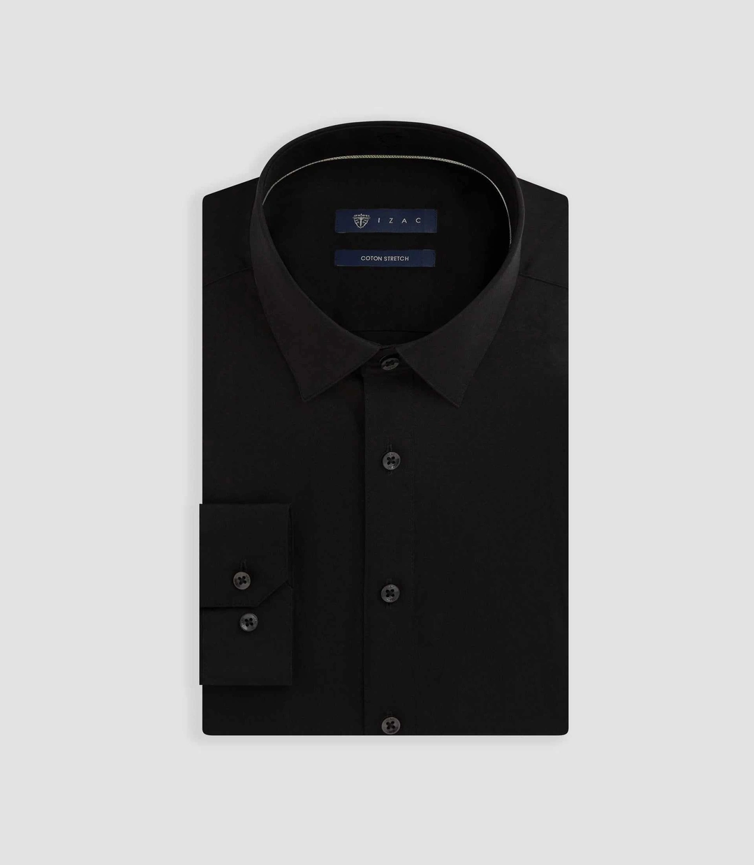 IZAC - Chemise slim noir MALTE