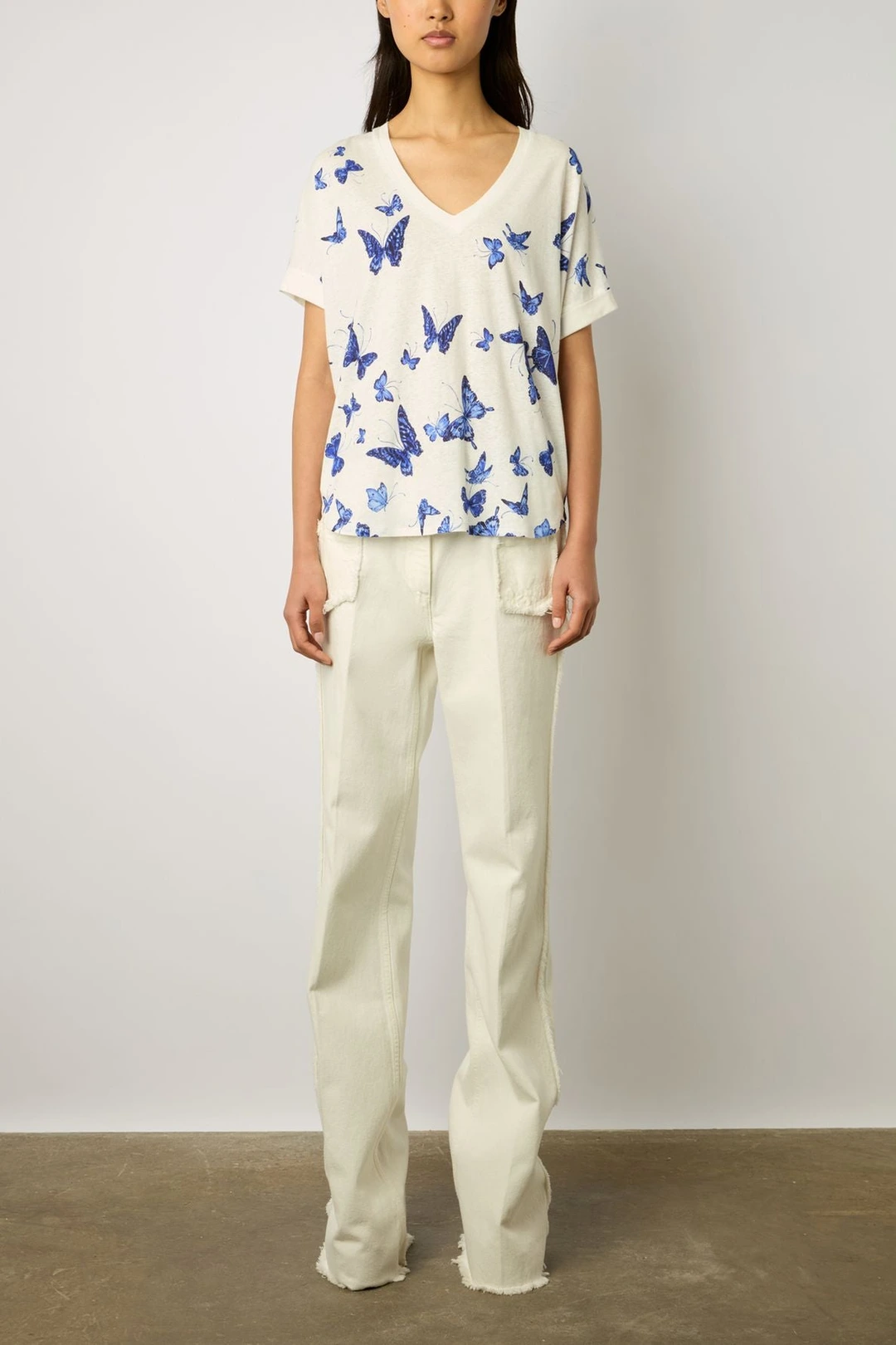 T-shirt en coton papillons - MIRELA - Electrique - 6