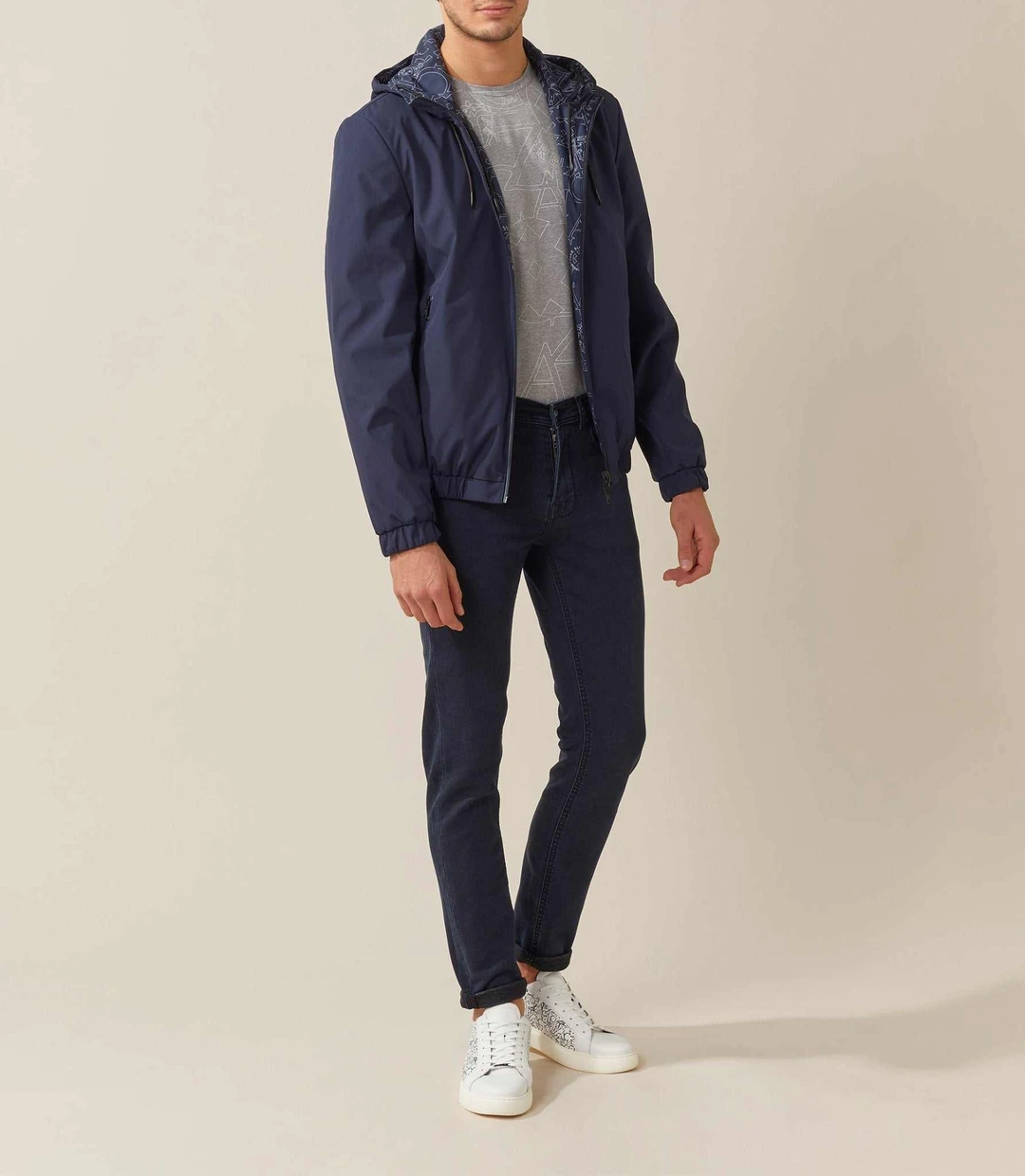 IZAC - Blouson léger réversible marine ''Ken''