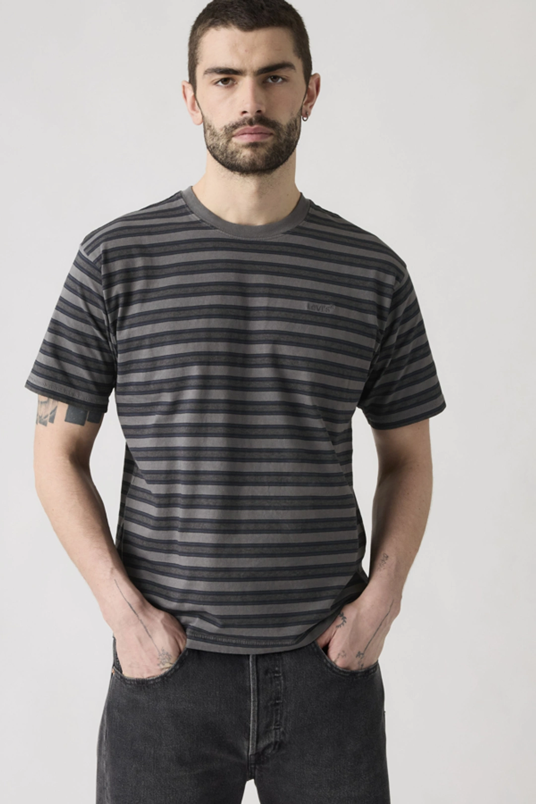 T Shirt Vintage Levi's Red Tab - Homme - Noir / Mineral Black - 2XL