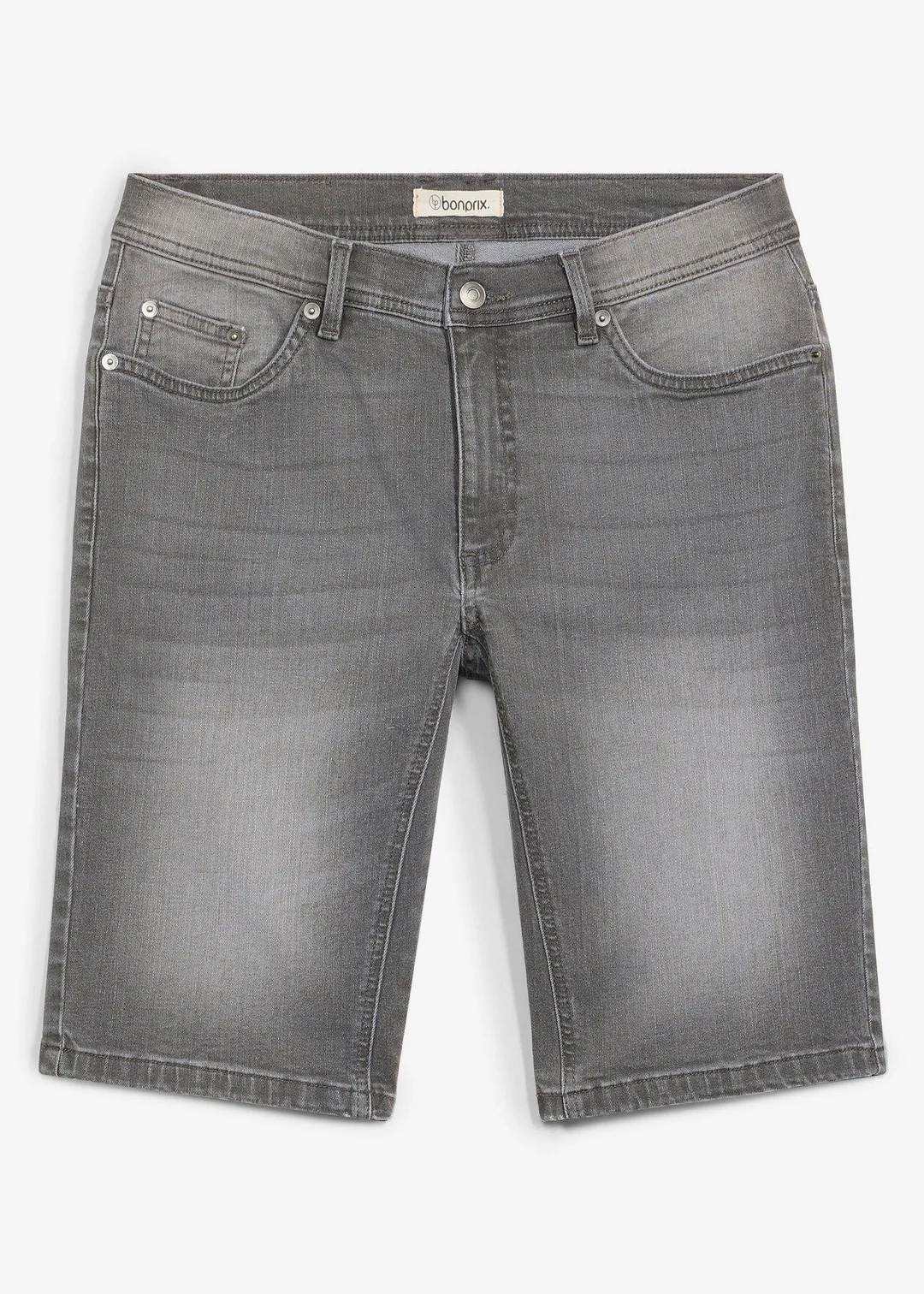 Bermuda en jean extensible avec entrejambe renforcé, regular