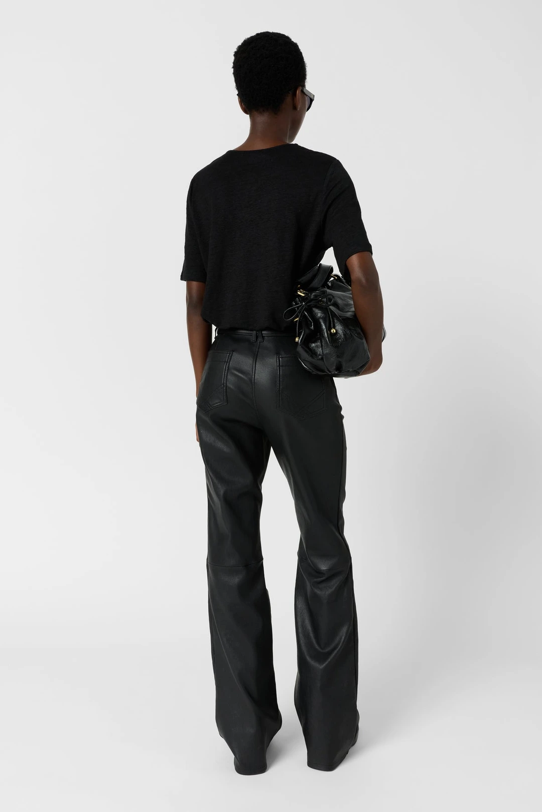 T-shirt en lin à broderies - MAEVANELLE - Noir - 4